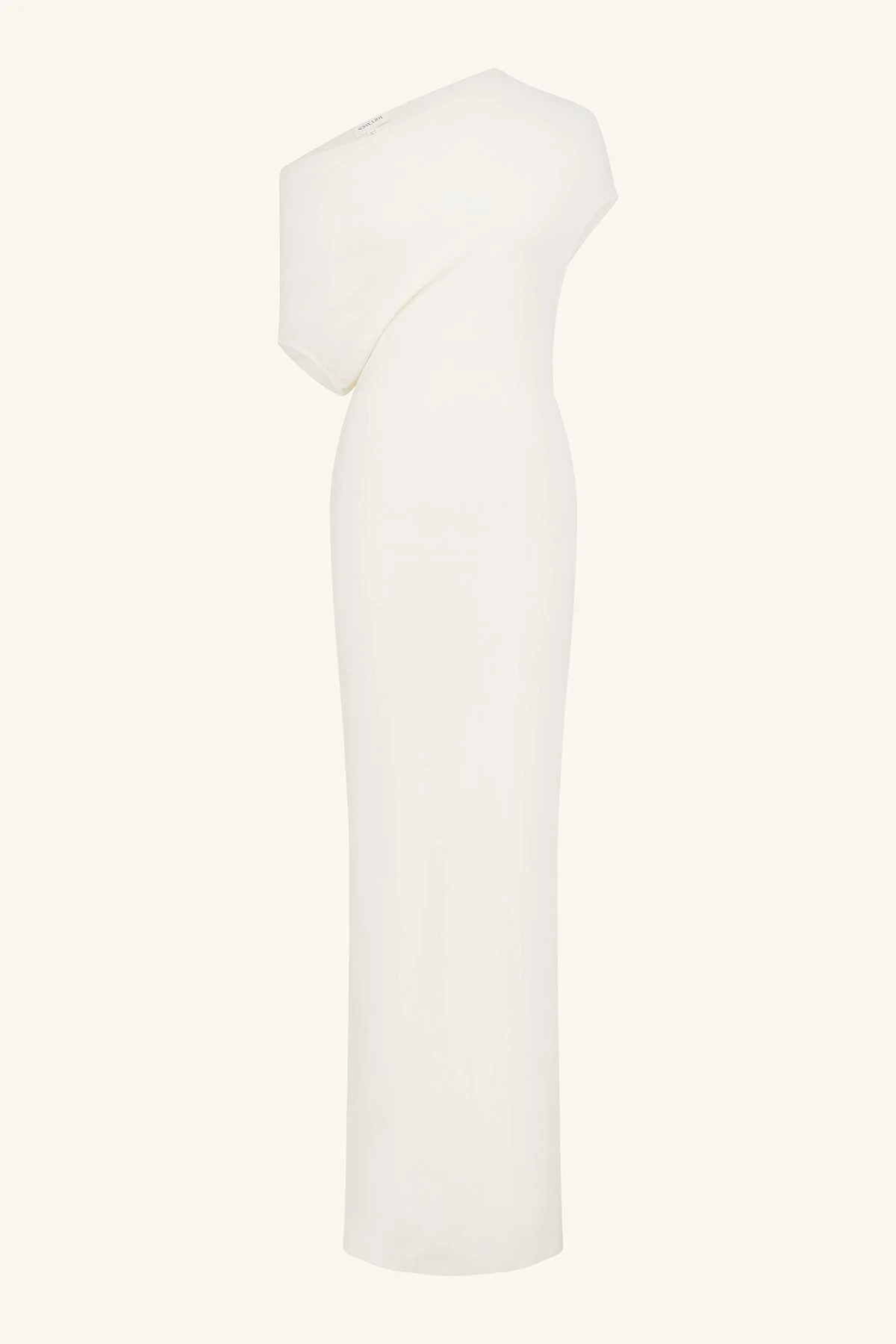 ABY JERSEY DRAPED MAXI DRESS - IVORY - Image 7
