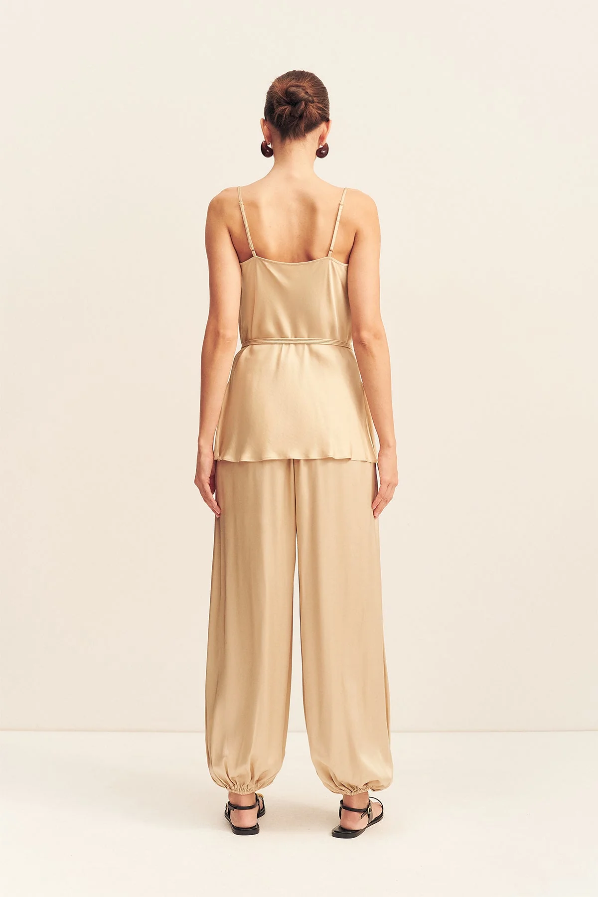 AGNES COWL NECK TUNIC WITH BELT - OAT - Image 5