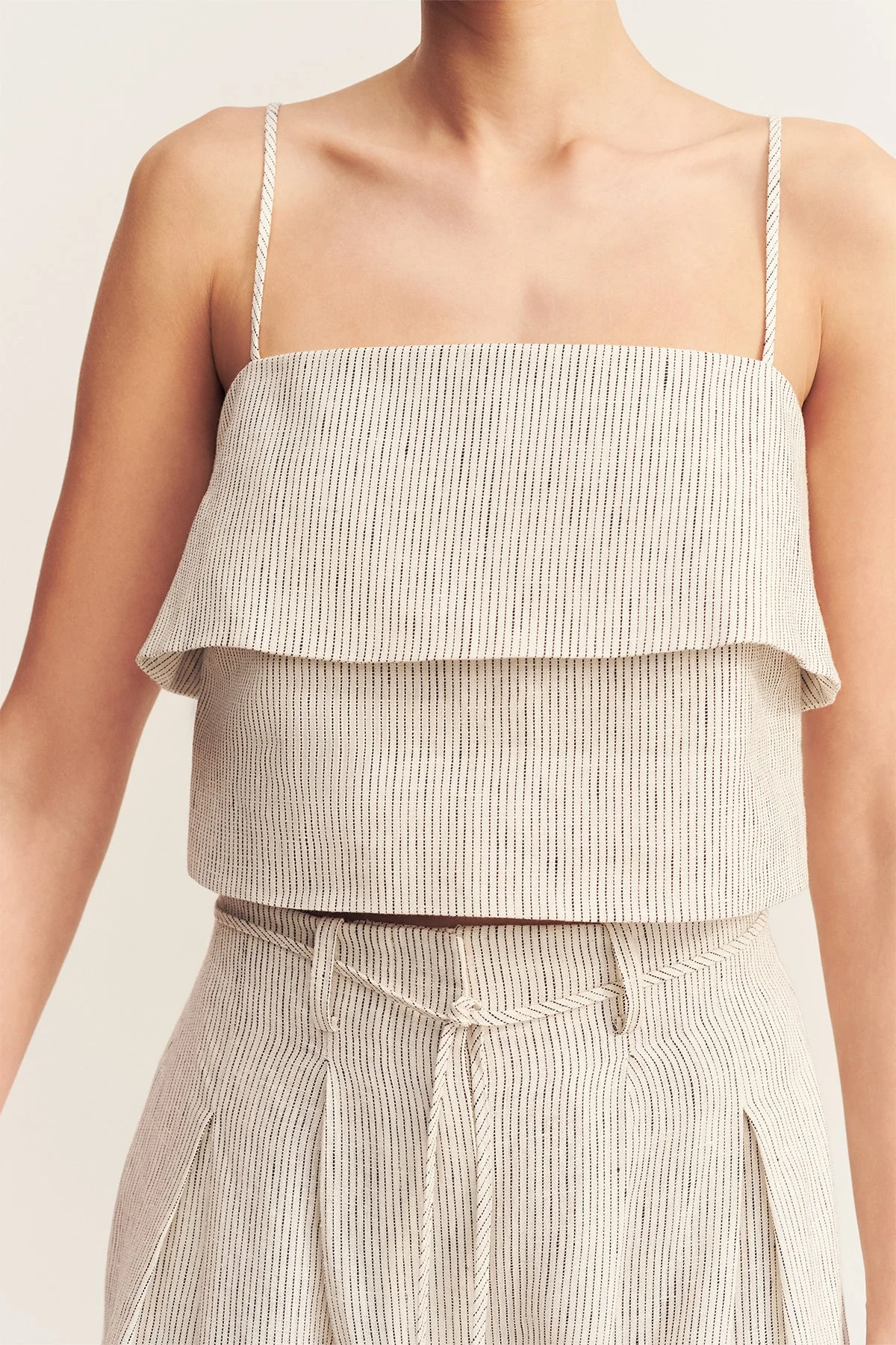 ALTO TEXTURED LINEN CROPPED CAMI - Image 8