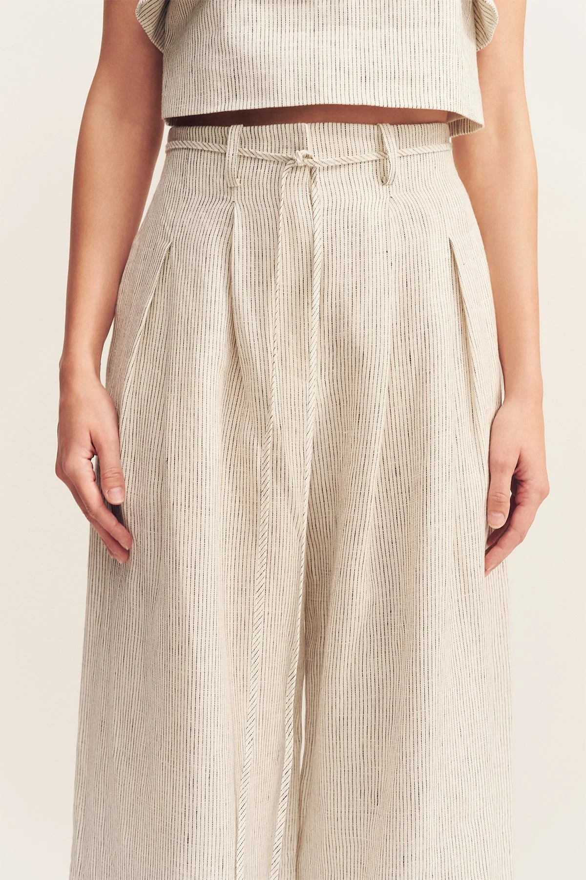 ALTO TEXTURED LINEN HIGH WAISTED PANT - Image 6