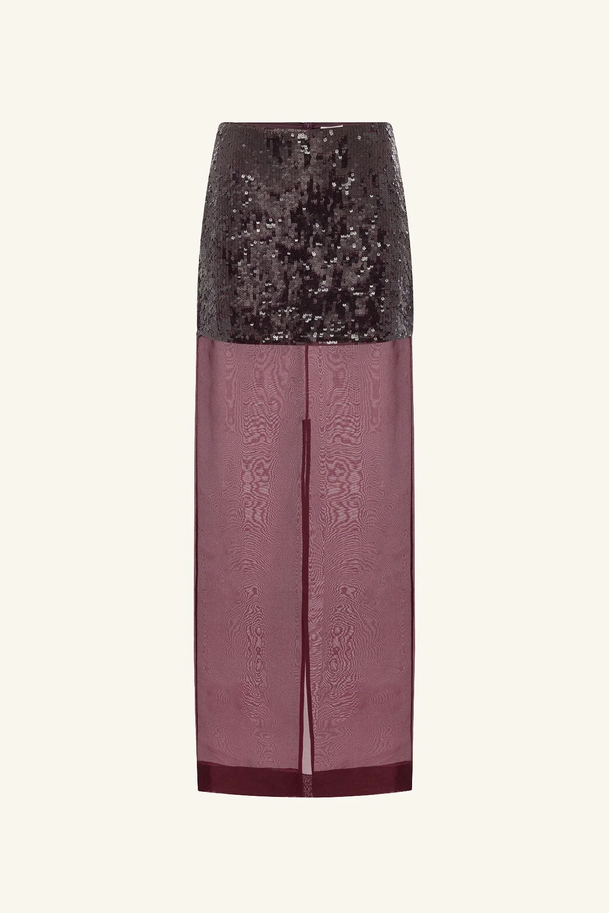 AMERIE SILK SEQUIN MAXI SKIRT - PORT ROYALE - Image 5