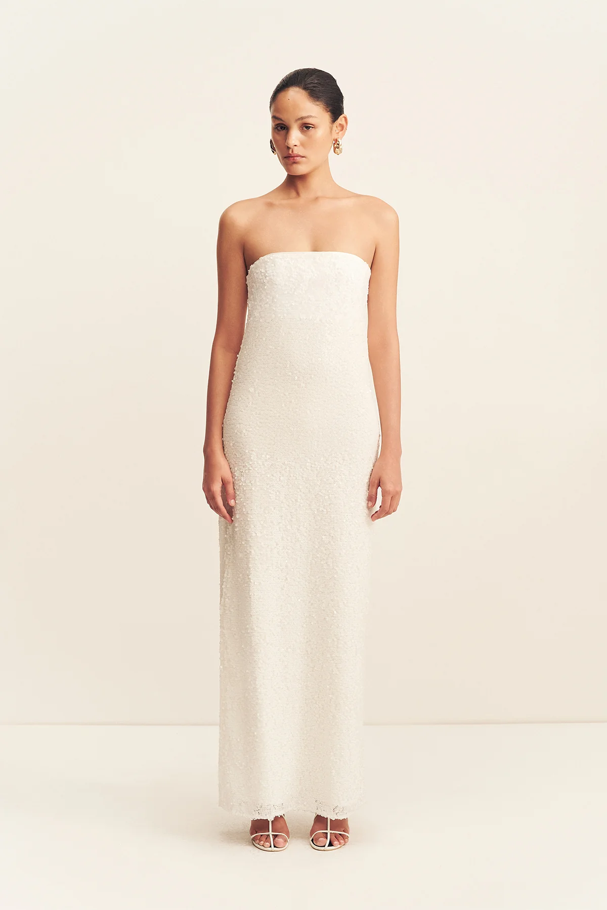 AMERIE STRAPLESS MAXI DRESS - GLISTEN