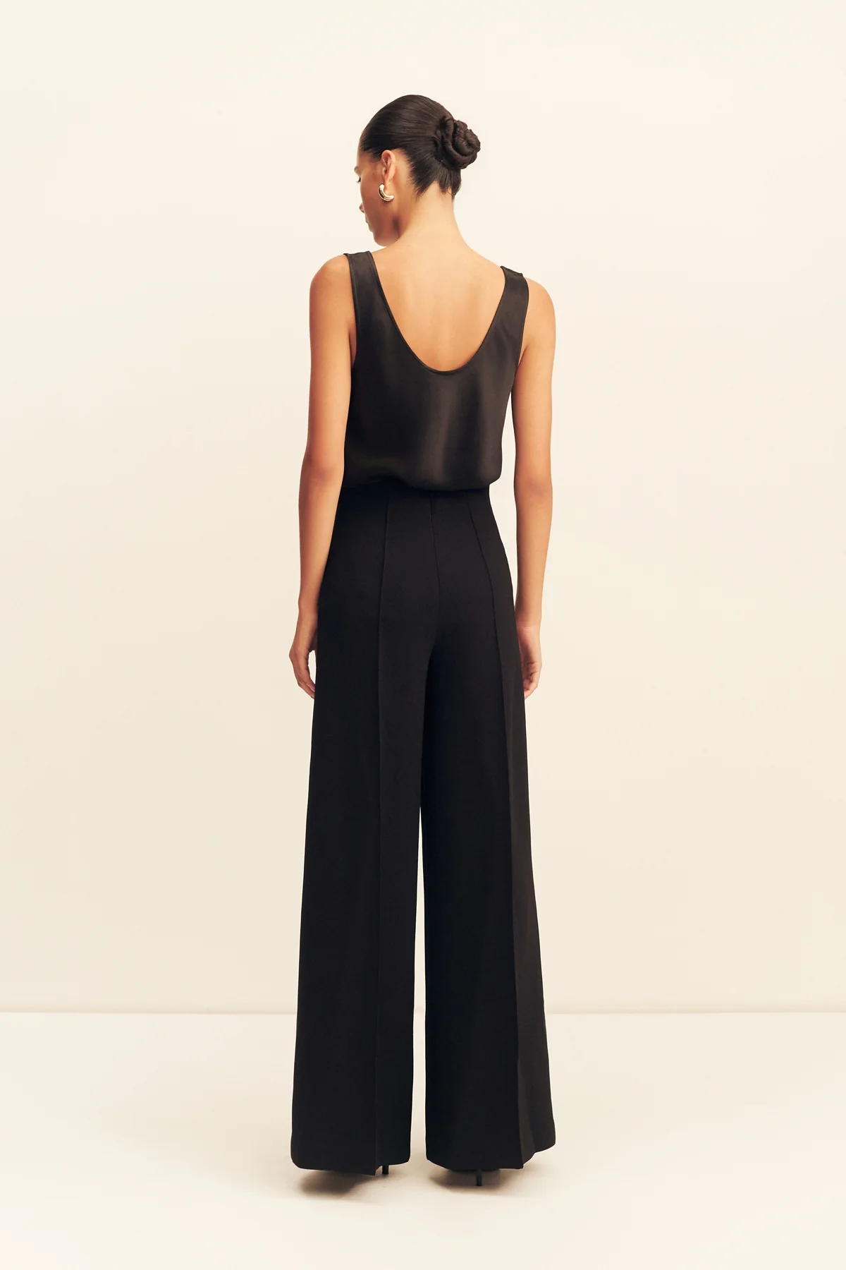 AMURA HIGH WAISTED WIDE LEG PANT - BLACK - Image 5