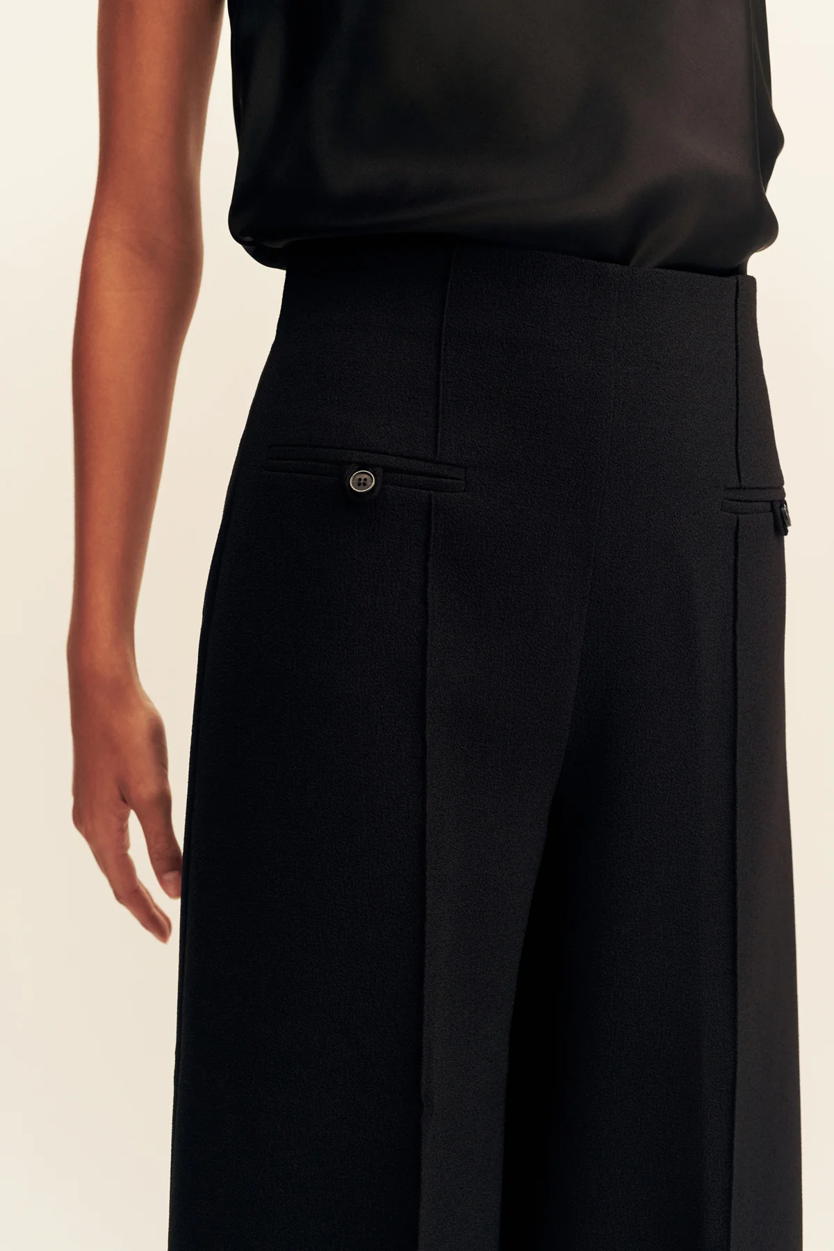 AMURA HIGH WAISTED WIDE LEG PANT - BLACK - Image 6