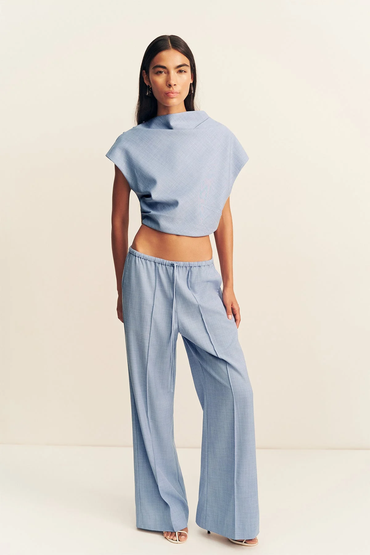 ASHER DRAWSTRING PANT - CHAMBRAY BLUE - Image 2