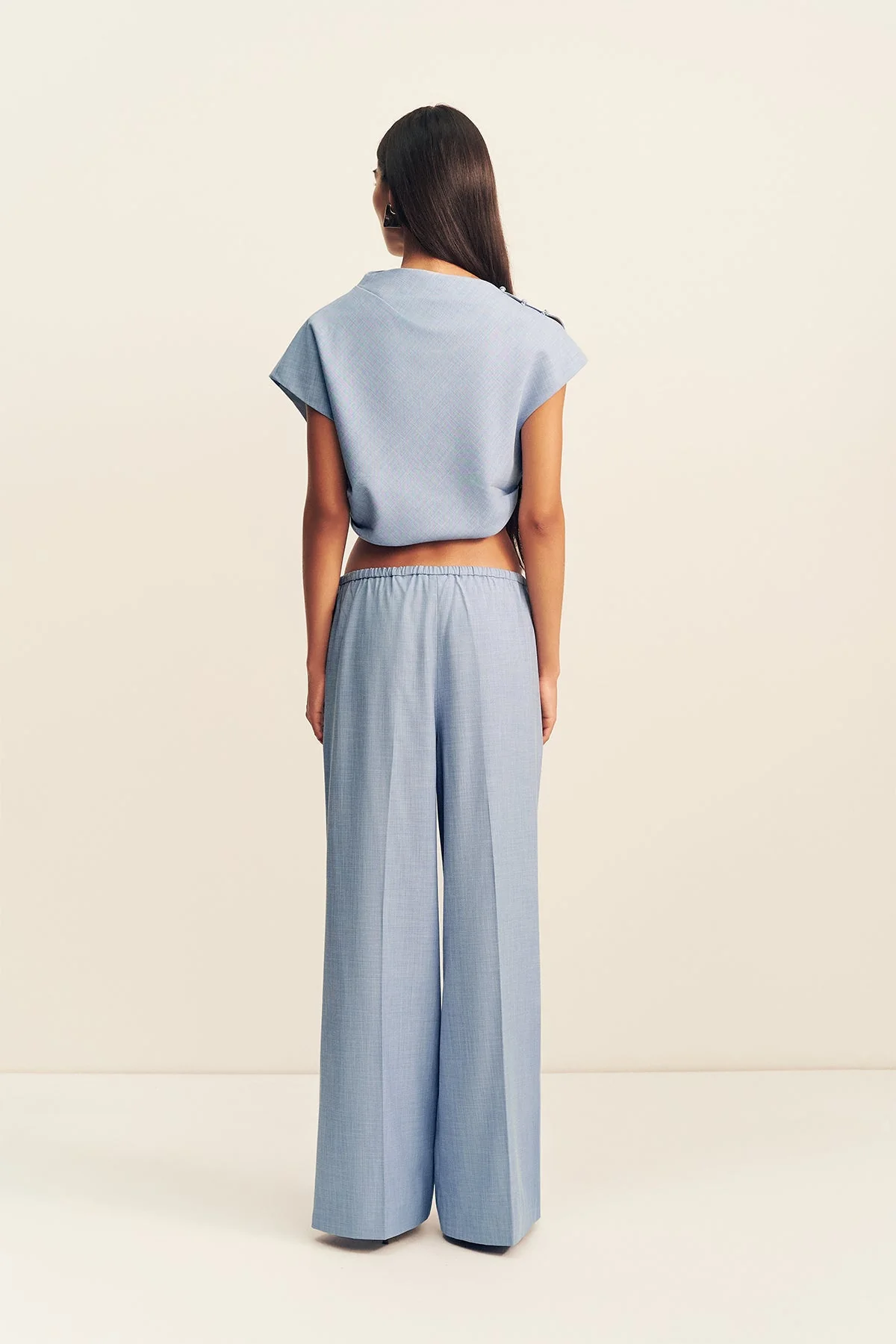 ASHER DRAWSTRING PANT - CHAMBRAY BLUE - Image 5