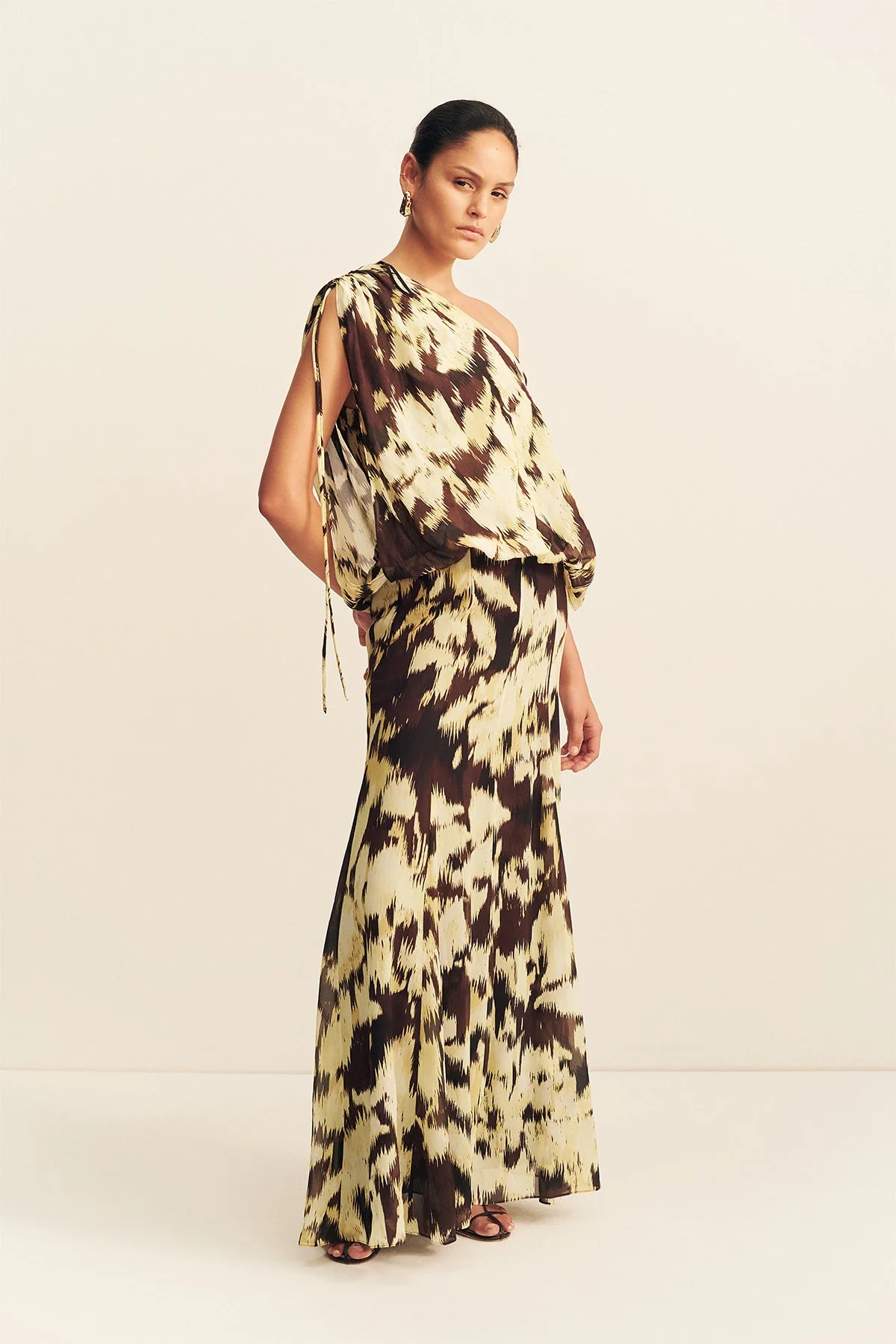 BENNY OFF SHOULDER BLOUSON MAXI DRESS - Image 3