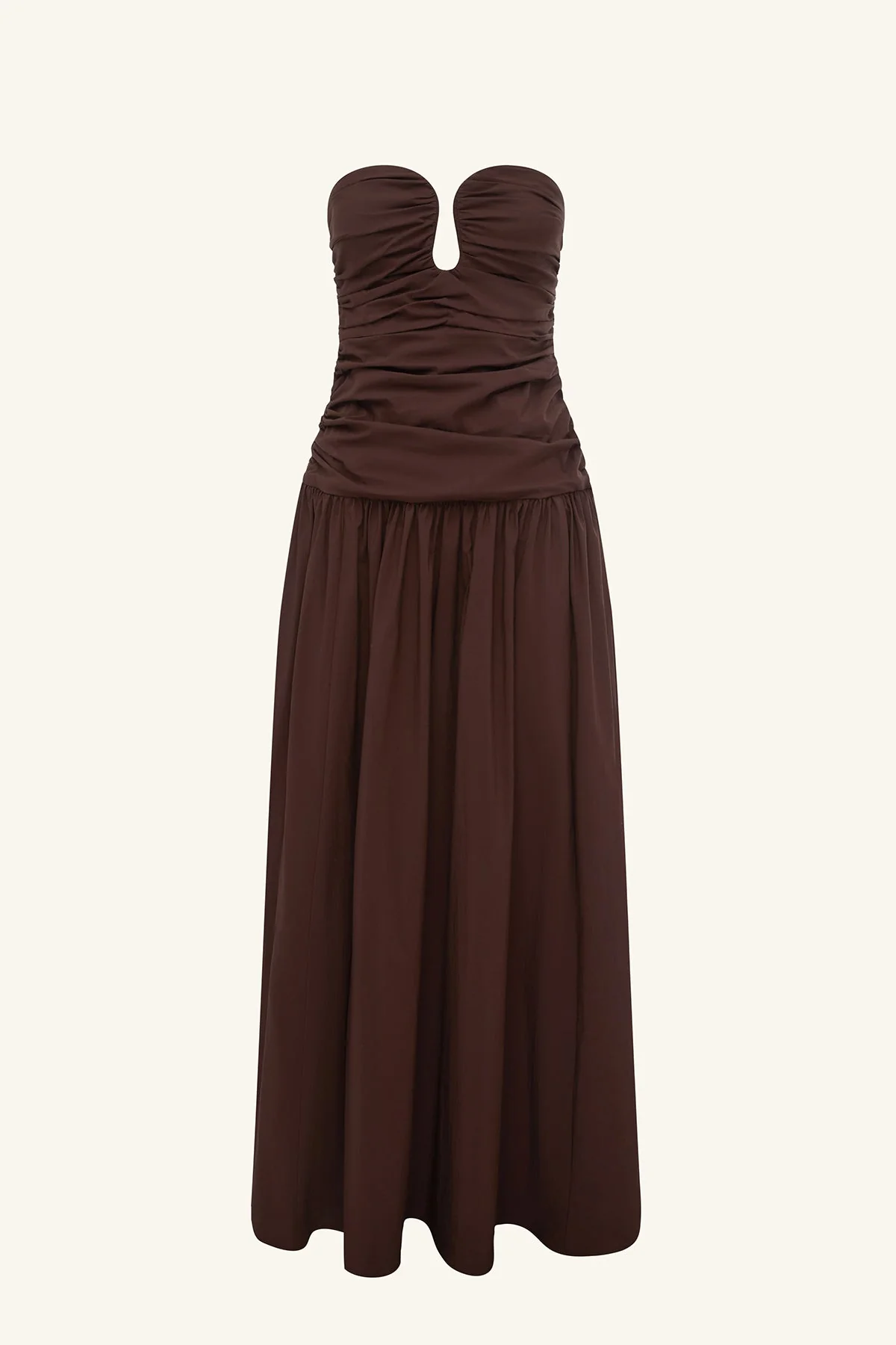 CAMPBELL FITTED DROP WAIST MAXI DRESS - RISTRETTO - Image 6