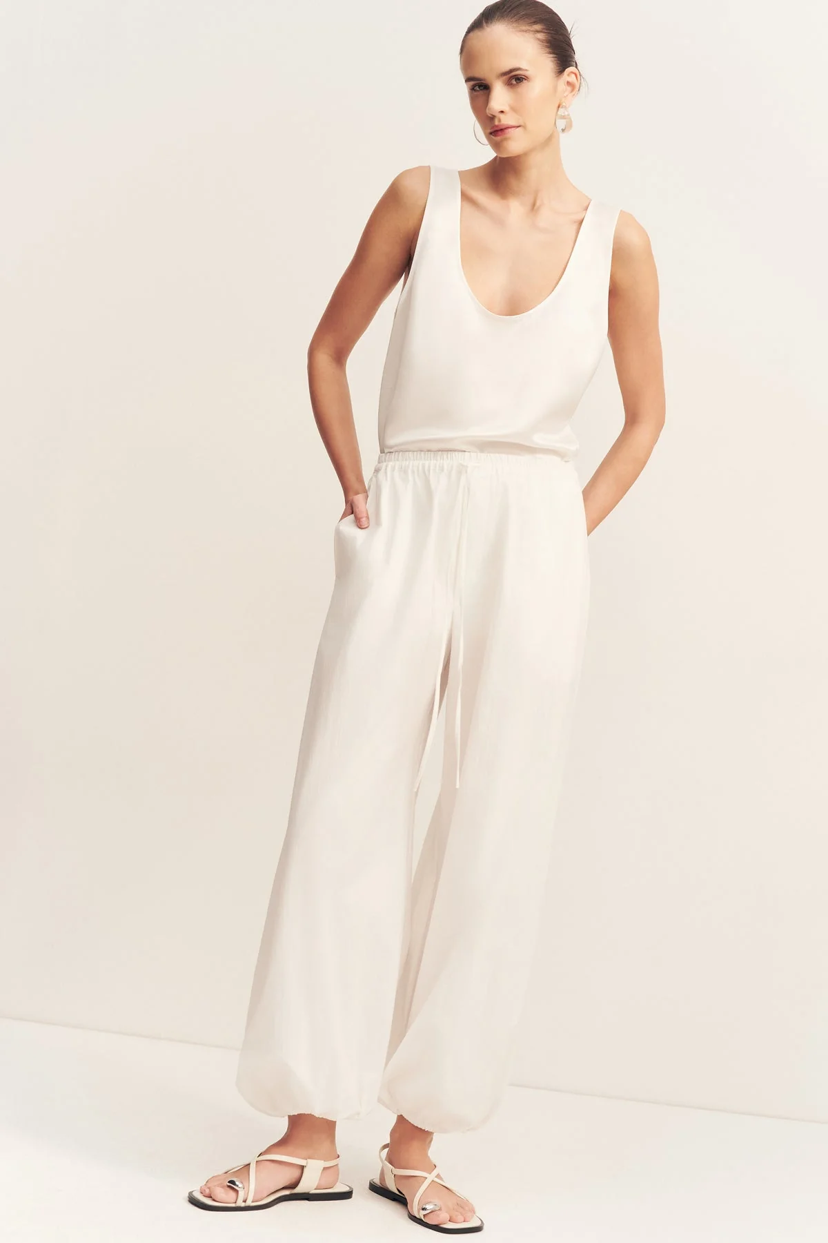 CAMPBELL HAREM PANT - IVORY - Image 2