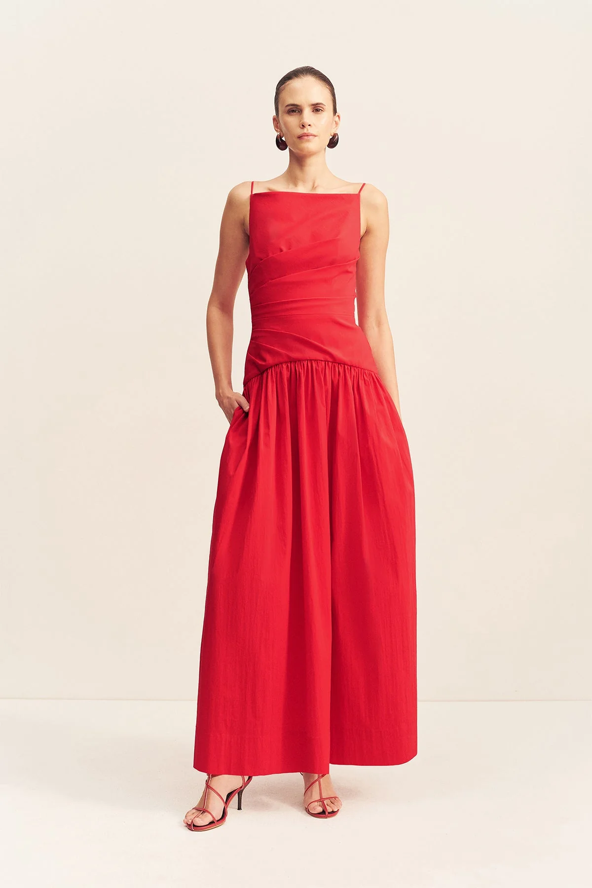 CAMPBELL SQUARE NECK MAXI DRESS - GOJI