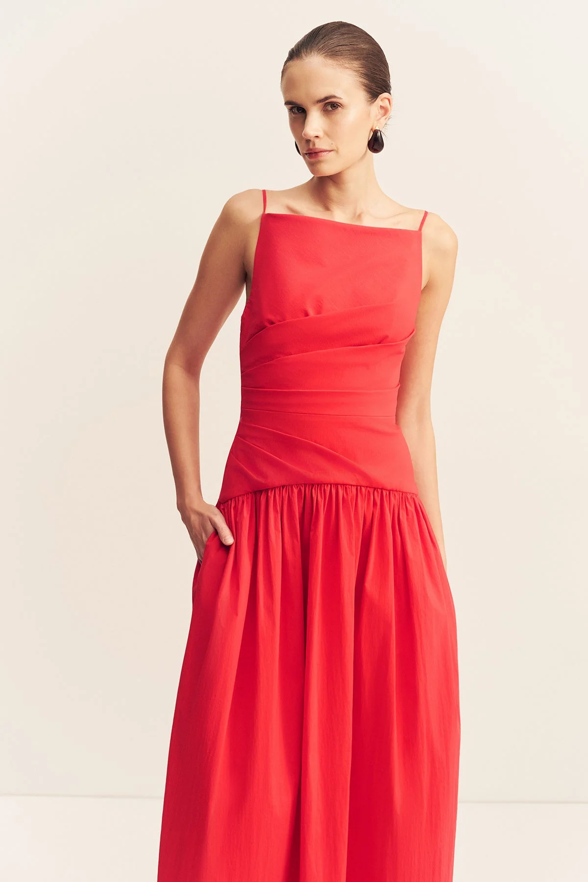 CAMPBELL SQUARE NECK MAXI DRESS - GOJI - Image 2