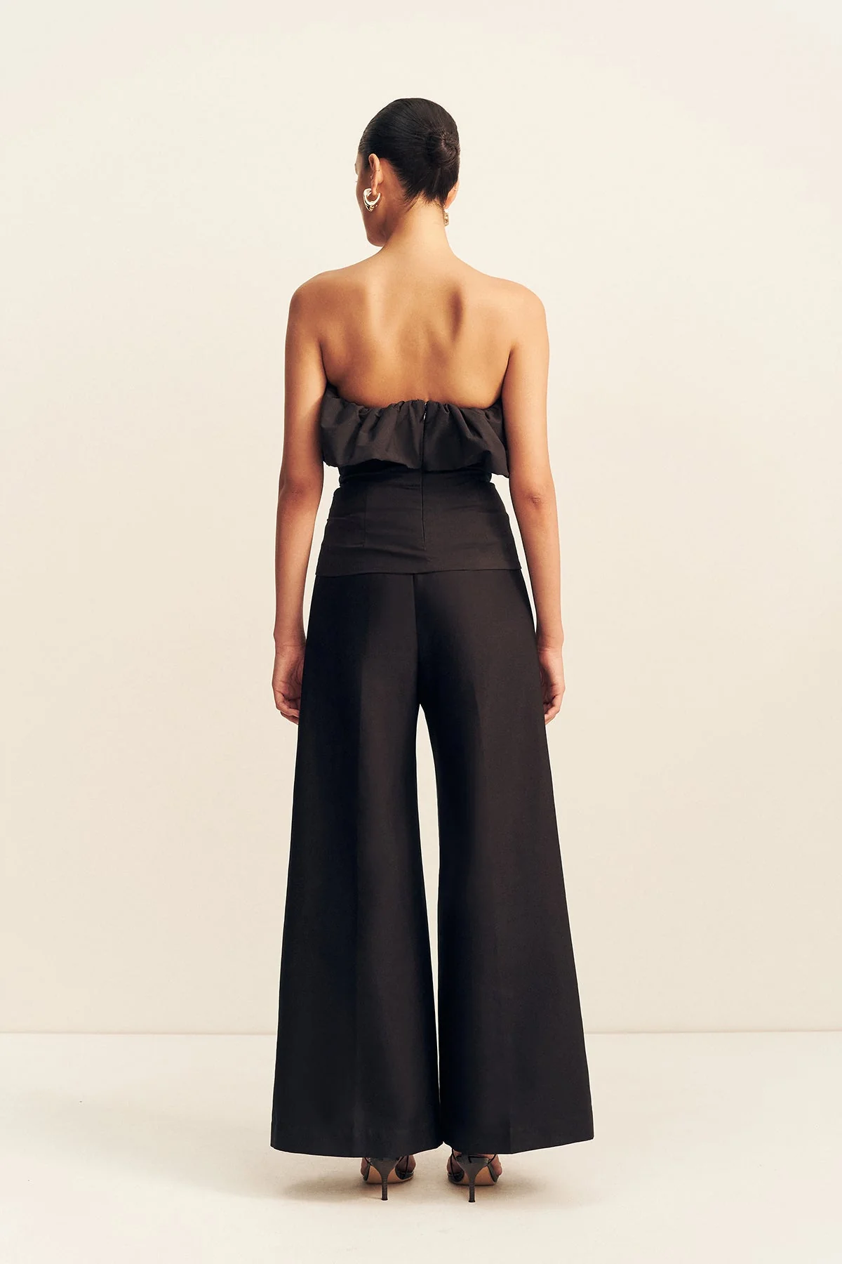 CAMPBELL STRAPLESS BUBBLE TOP - BLACK - Image 5