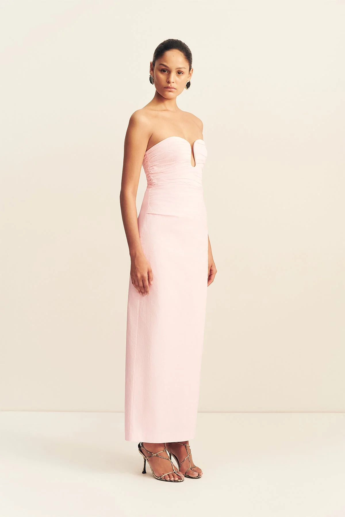 CAMPBELL STRAPLESS U WIRE MAXI DRESS - BALLERINA - Image 3