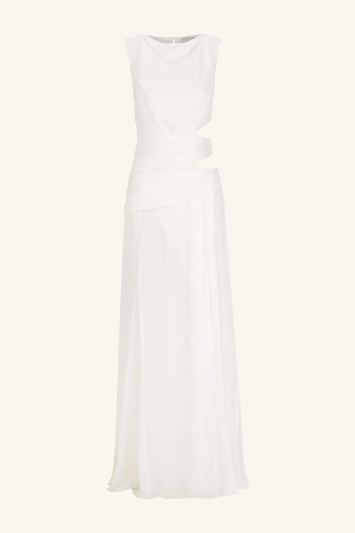 CLAUDE SIDE SPLIT MAXI DRESS - IVORY - Image 7