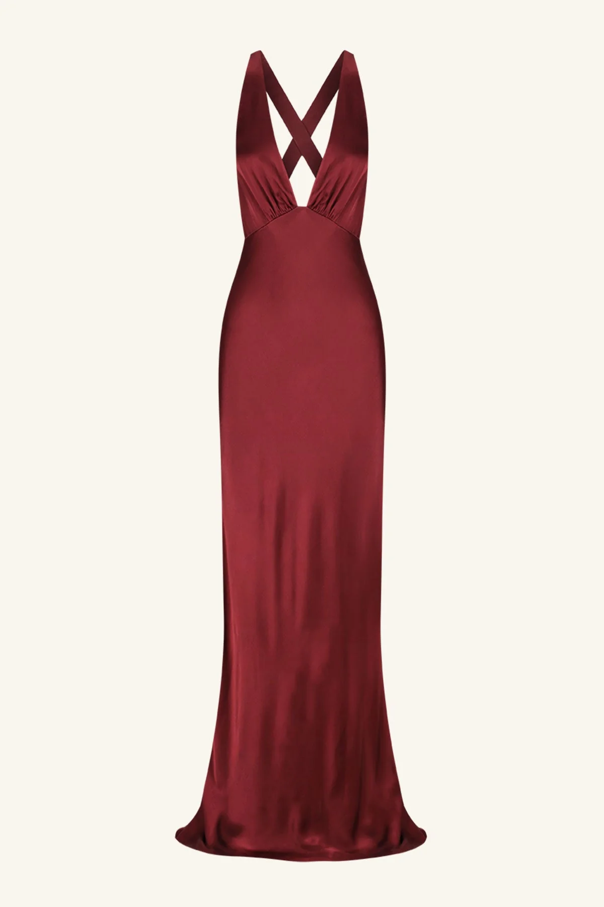 ELIA PLUNGED CROSS BACK MAXI DRESS - SHIRAZ - Image 7