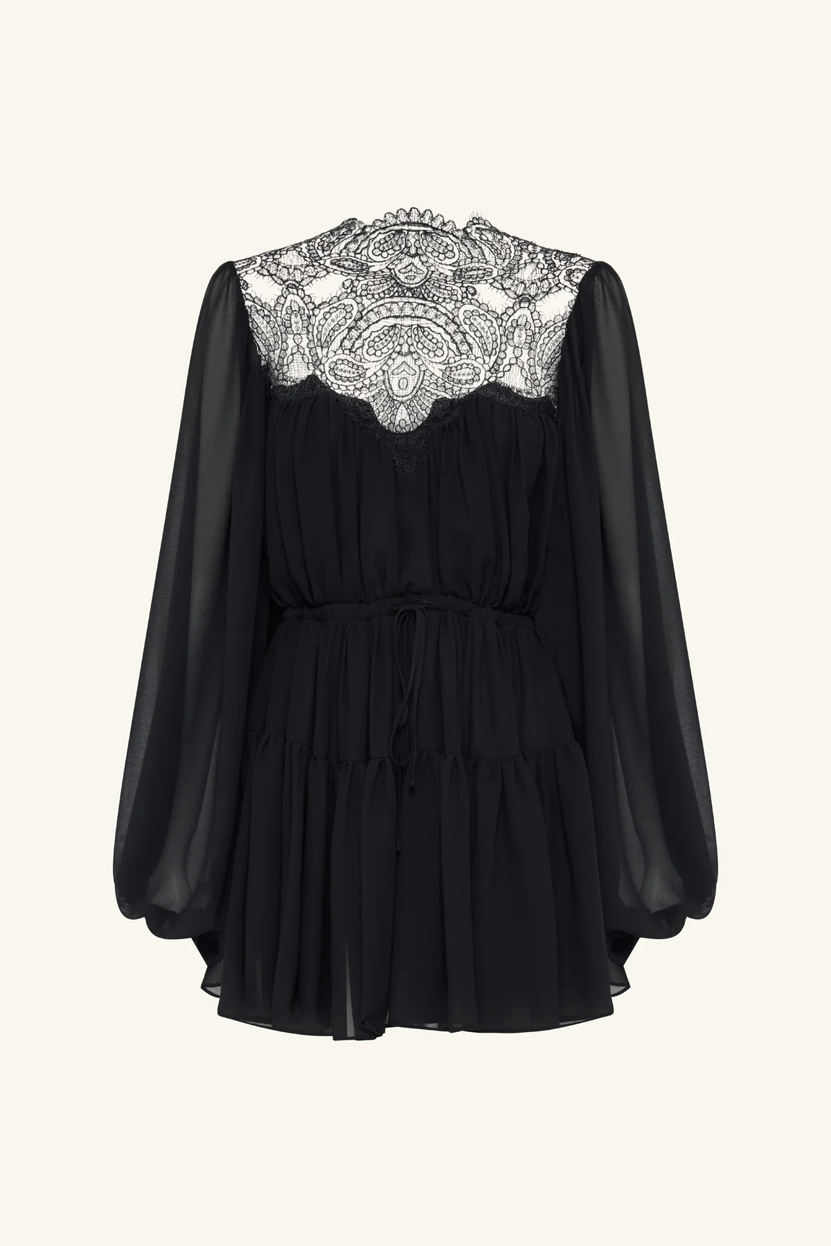 EMORY LONG SLEEVE MINI DRESS - BLACK - Image 7