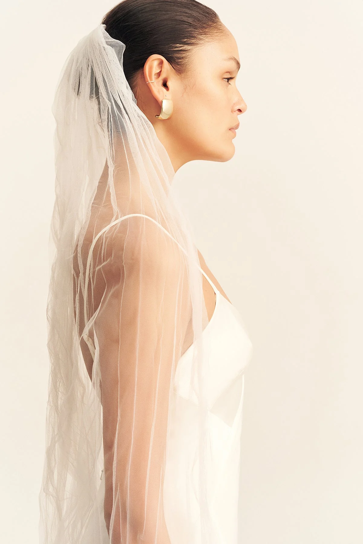 HALO PLEATED VEIL - IVORY - Image 7