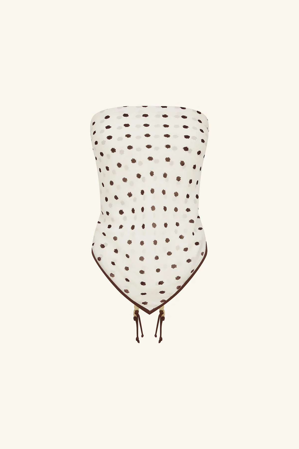 HOUSTON SHEER SCARF - BLANC POLKA - Image 10