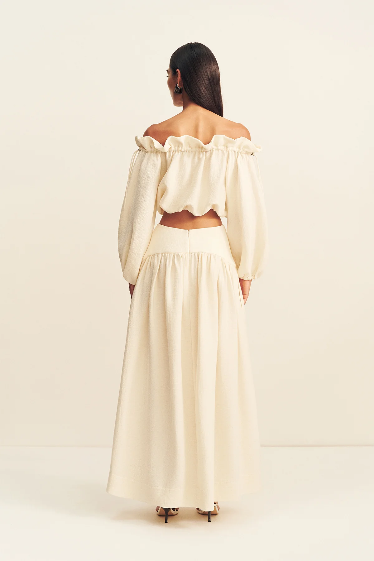 JASPER LINEN BLEND MAXI SKIRT - RESIN - Image 5