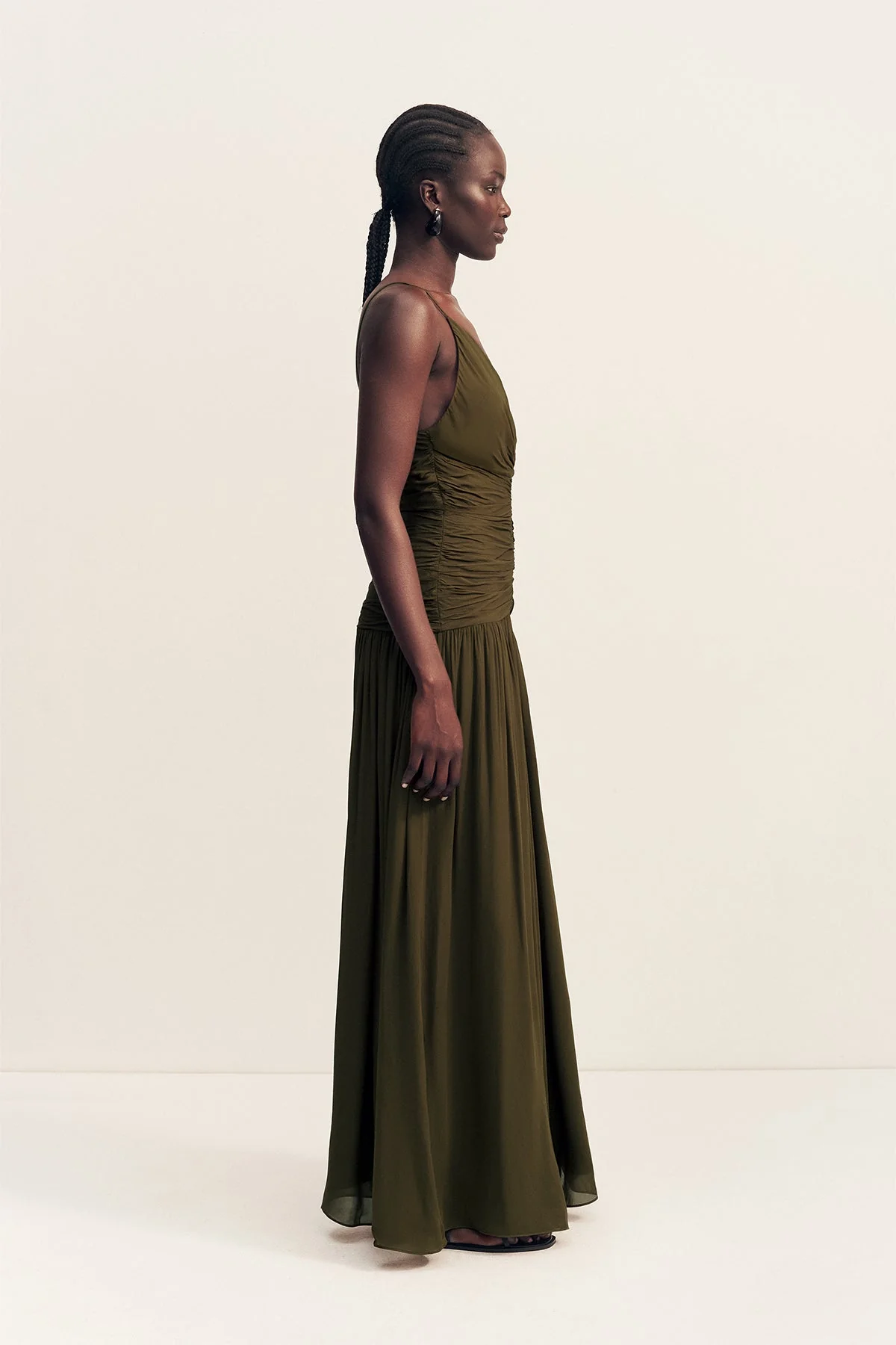 JUNO GATHERED BODICE MAXI DRESS - JUNGLE - Image 4