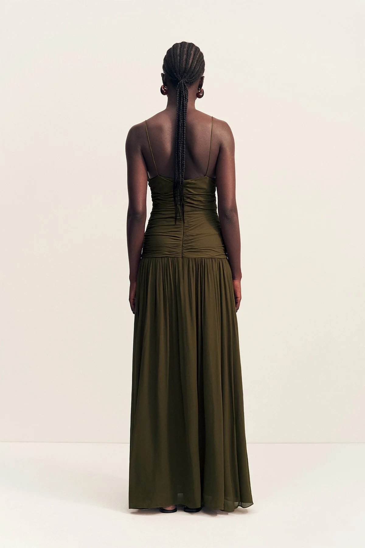 JUNO GATHERED BODICE MAXI DRESS - JUNGLE - Image 5