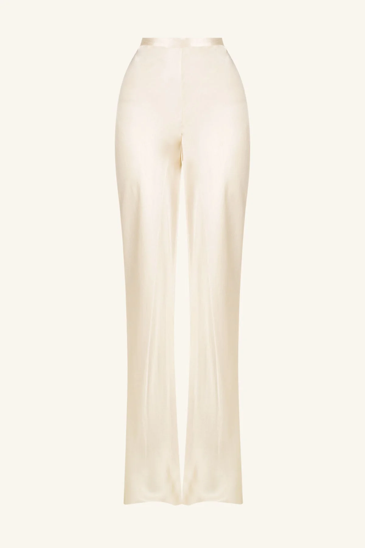 LA LUNE BIAS CUT PANT - CREAM - Image 6