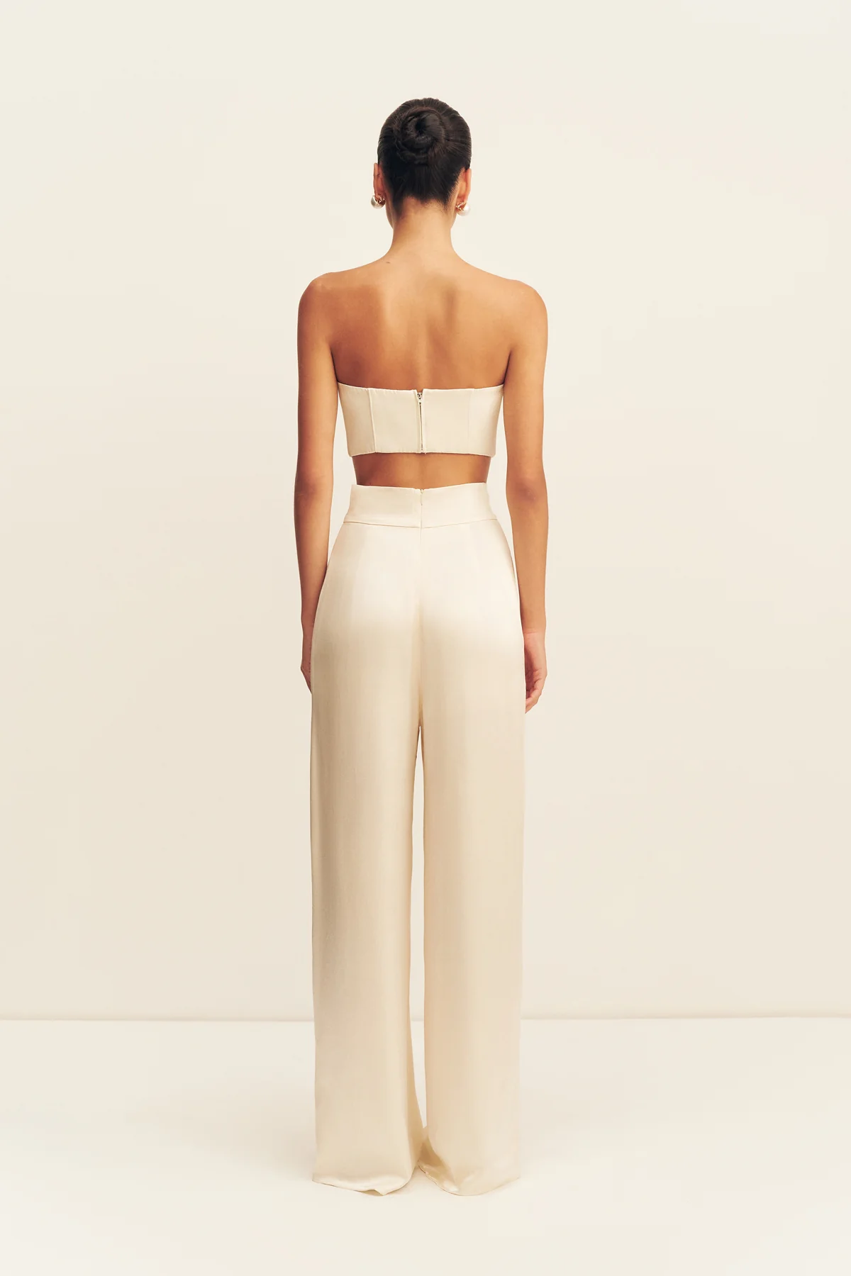 LA LUNE CORDED RUCHED BRALETTE - CREAM - Image 5
