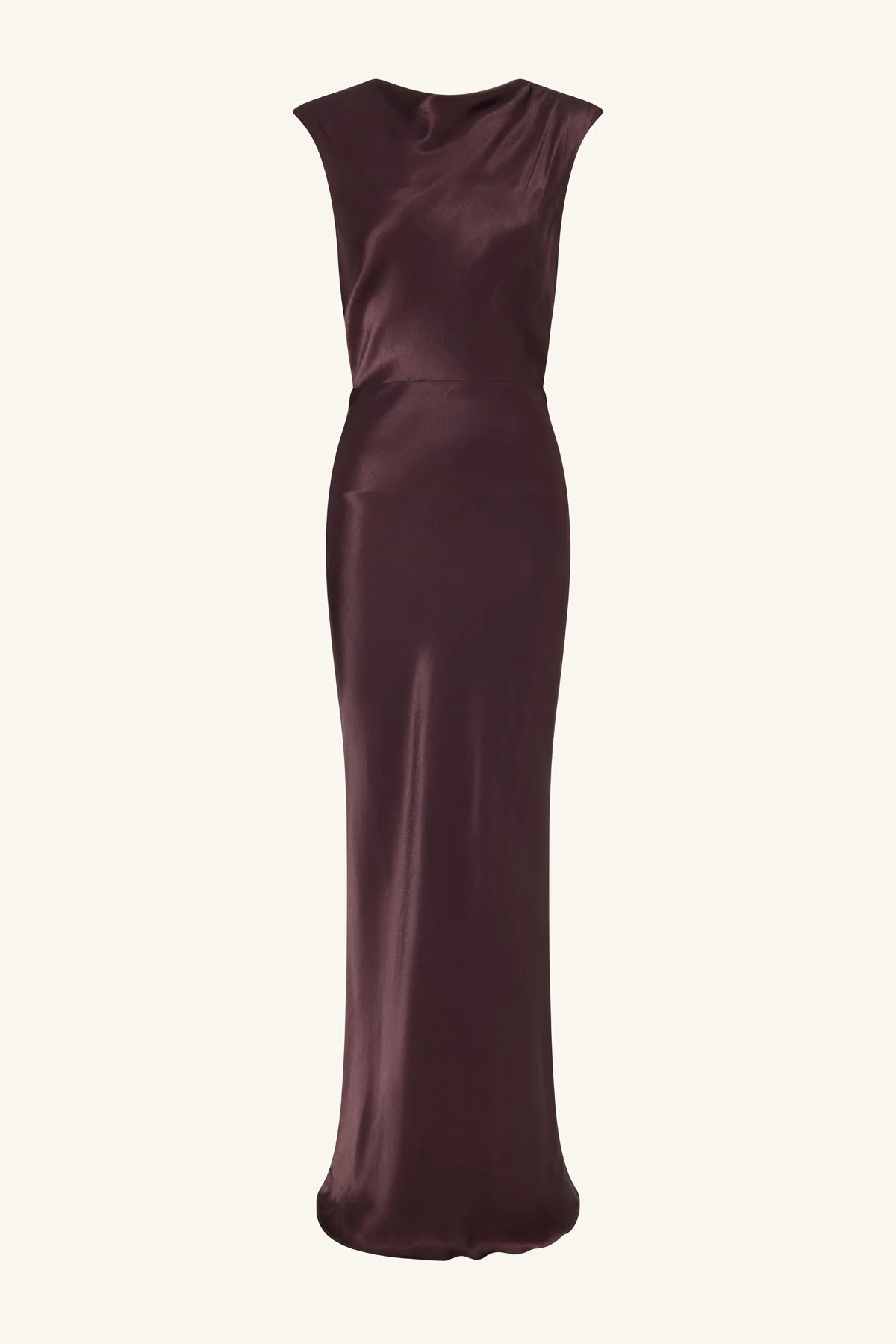 LA LUNE COWL BACK MAXI DRESS - ESPRESSO - Image 8