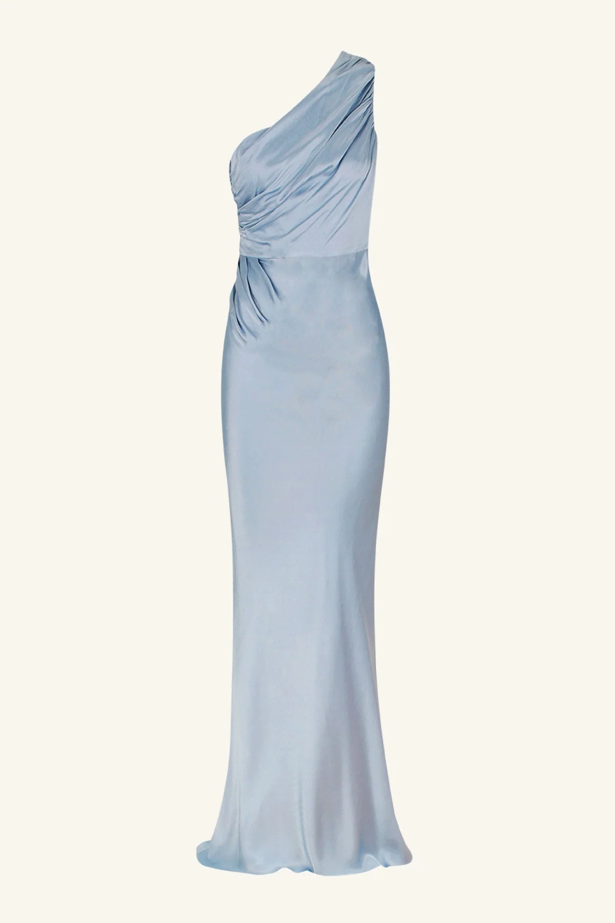LA LUNE GATHERED ONE SHOULDER MAXI DRESS - POWDER BLUE - Image 7