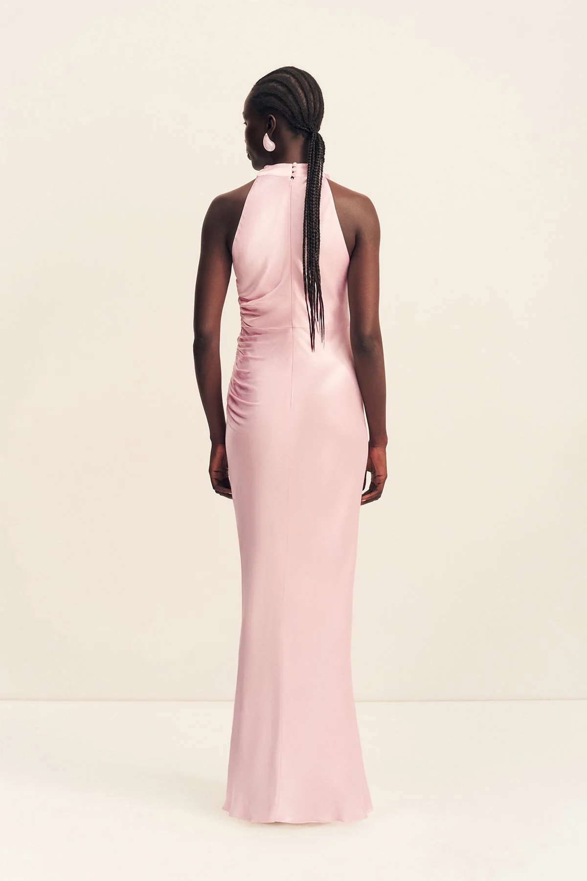 LA LUNE HIGH NECK GATHERED MAXI DRESS - BLOSSOM - Image 5