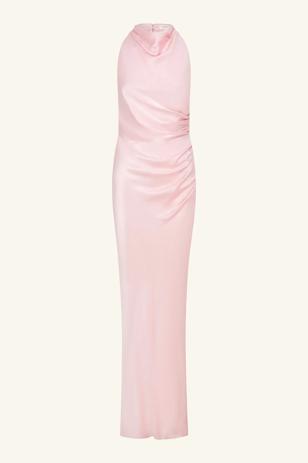 LA LUNE HIGH NECK GATHERED MAXI DRESS - BLOSSOM - Image 7