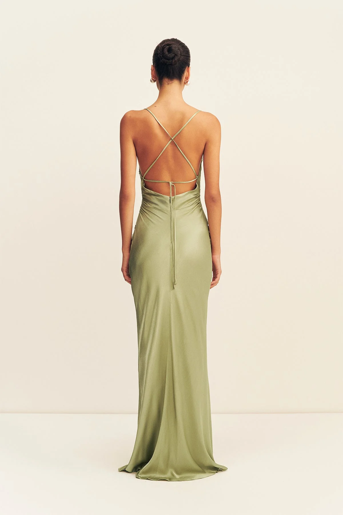LA LUNE LACE BACK MAXI DRESS - FERN - Image 5