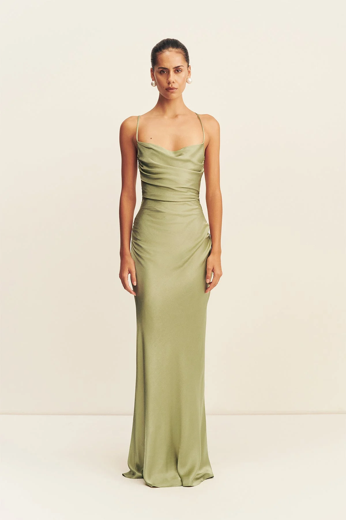 LA LUNE LACE BACK MAXI DRESS - FERN - Image 6