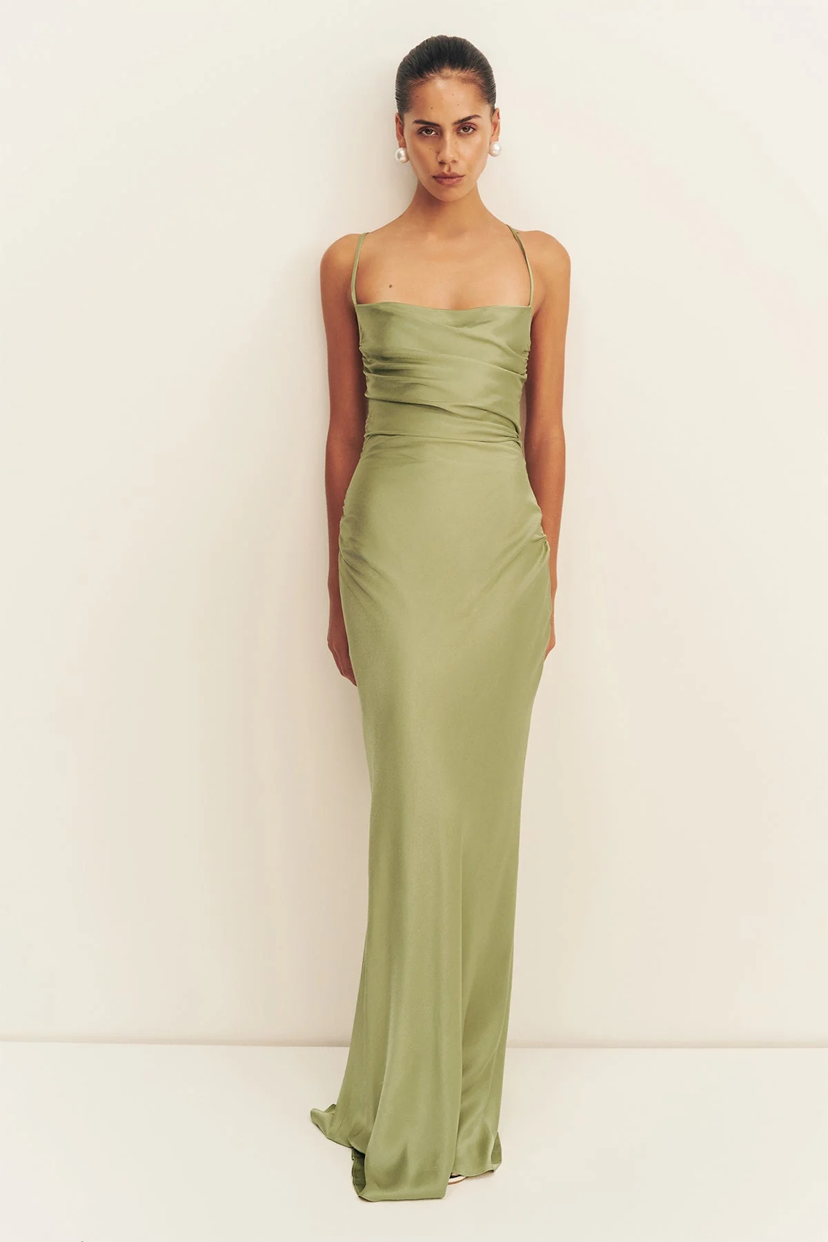 LA LUNE LACE BACK MAXI DRESS - FERN - Image 7