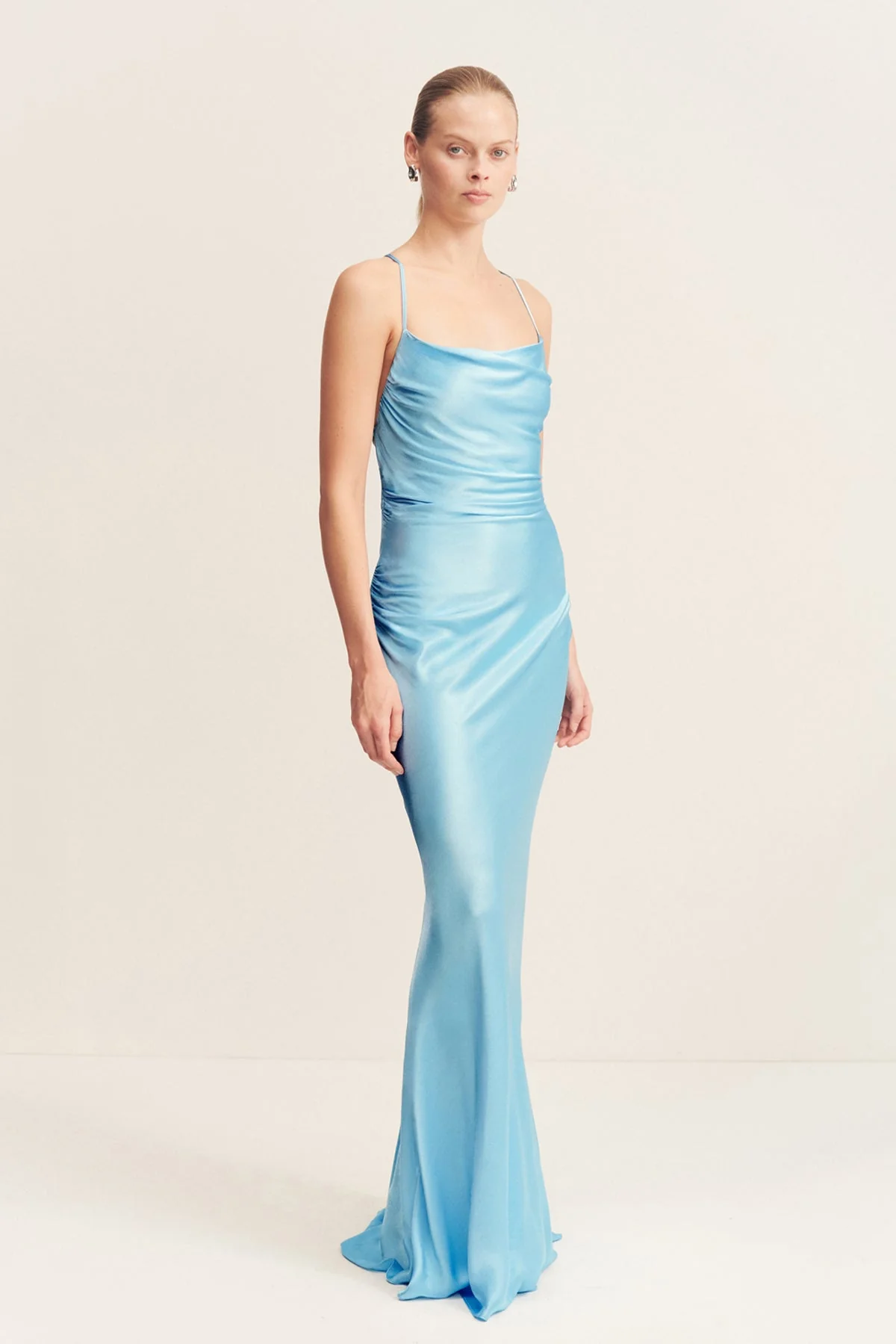 LA LUNE LACE BACK MAXI DRESS - ICEBERG BLUE - Image 3