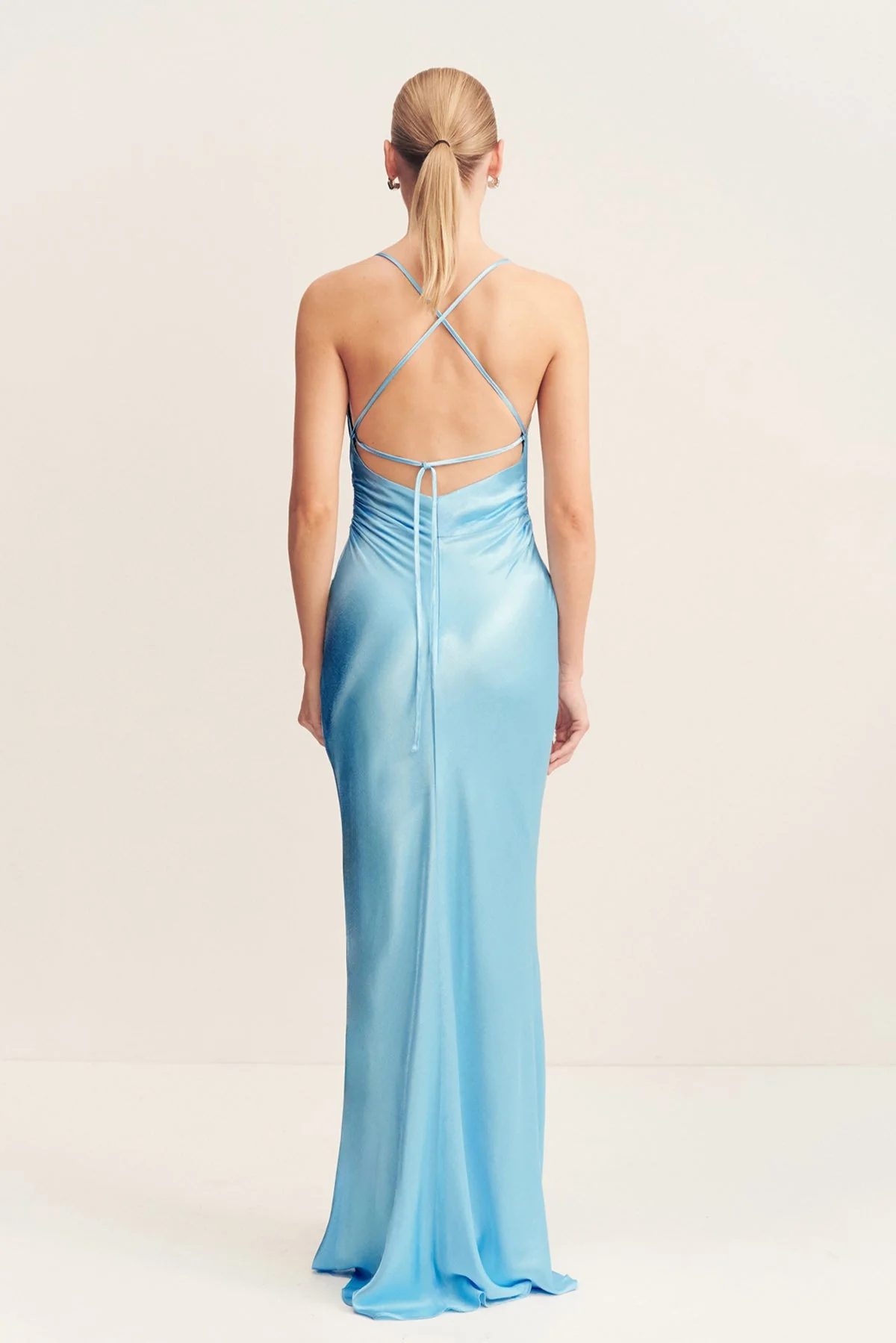LA LUNE LACE BACK MAXI DRESS - ICEBERG BLUE - Image 5