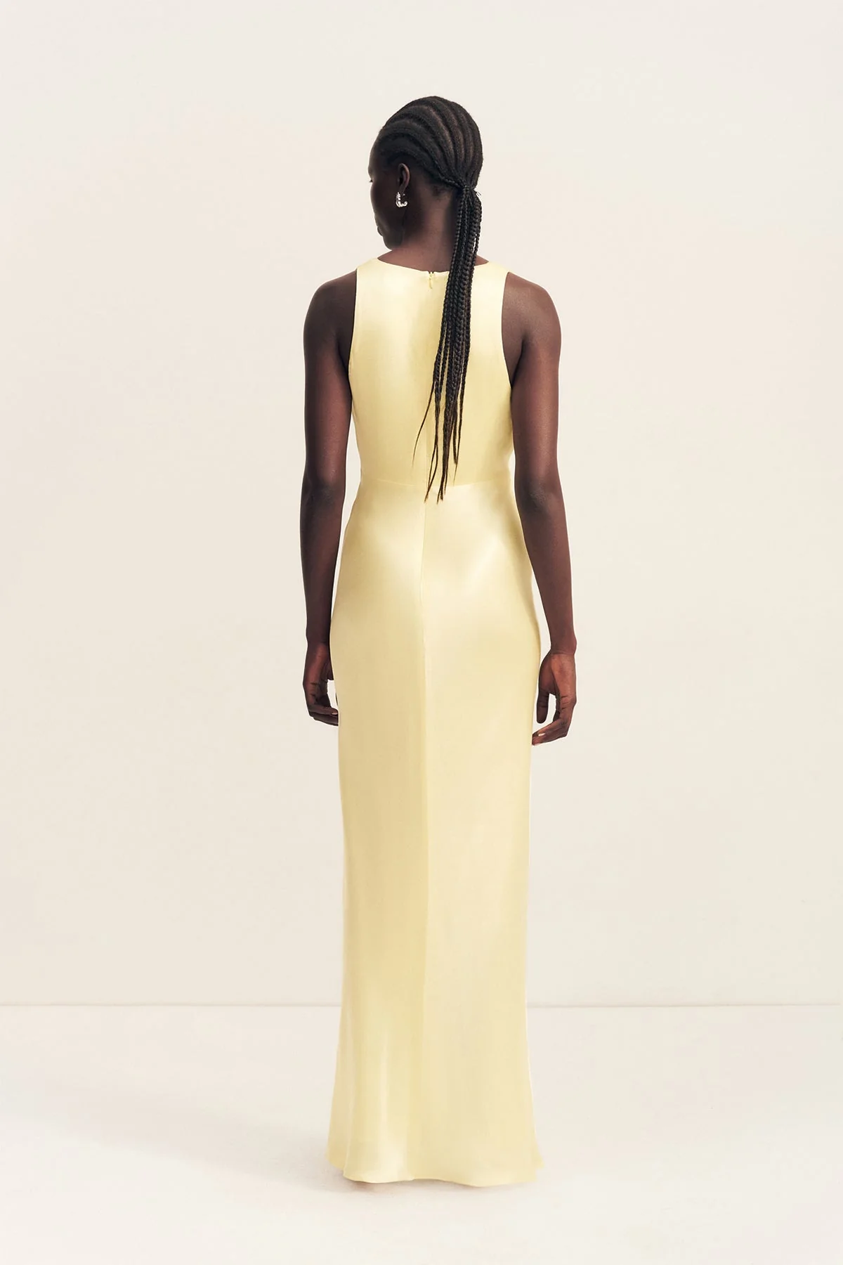LA LUNE LOW TWIST MAXI DRESS - LEMON - Image 5