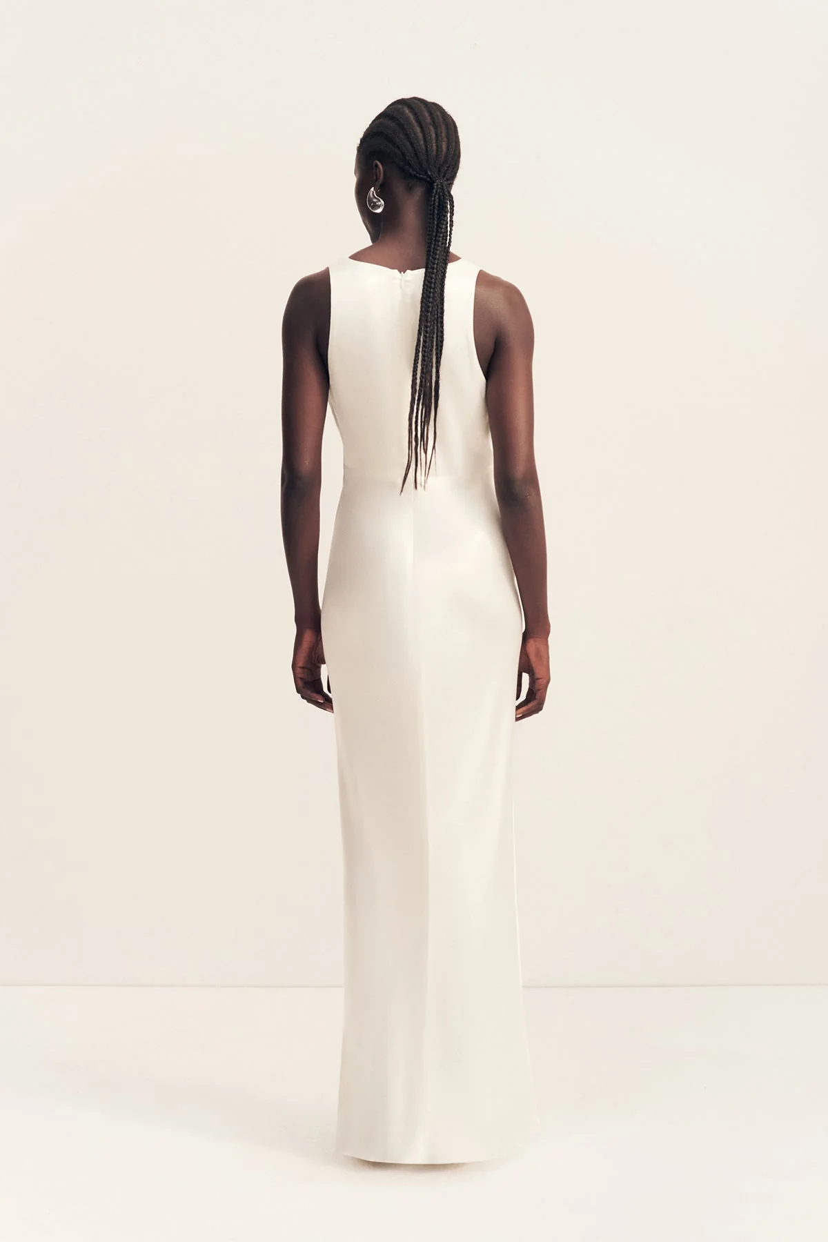 LA LUNE LOW TWIST MAXI DRESS - WHITE - Image 5