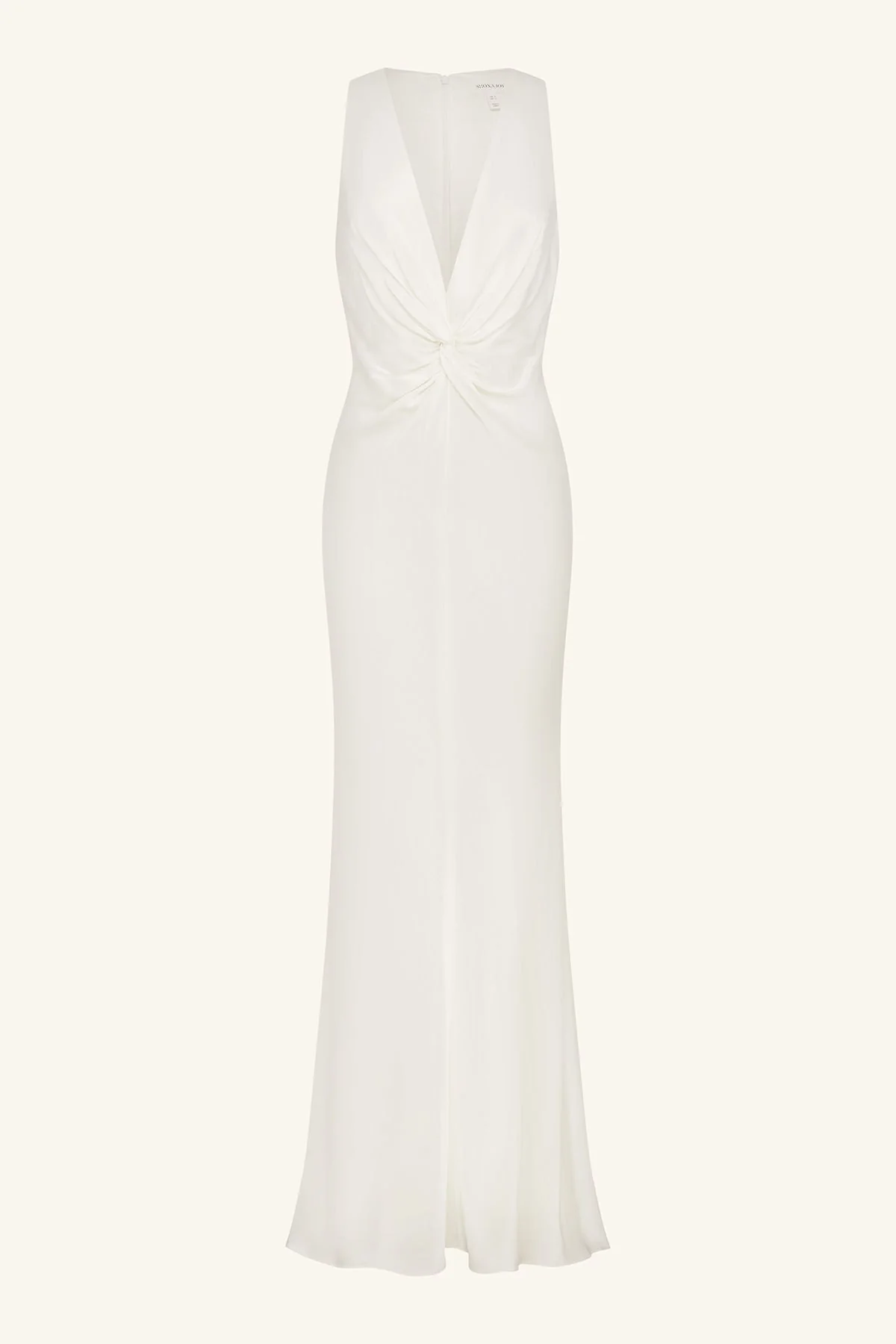 LA LUNE LOW TWIST MAXI DRESS - WHITE - Image 8