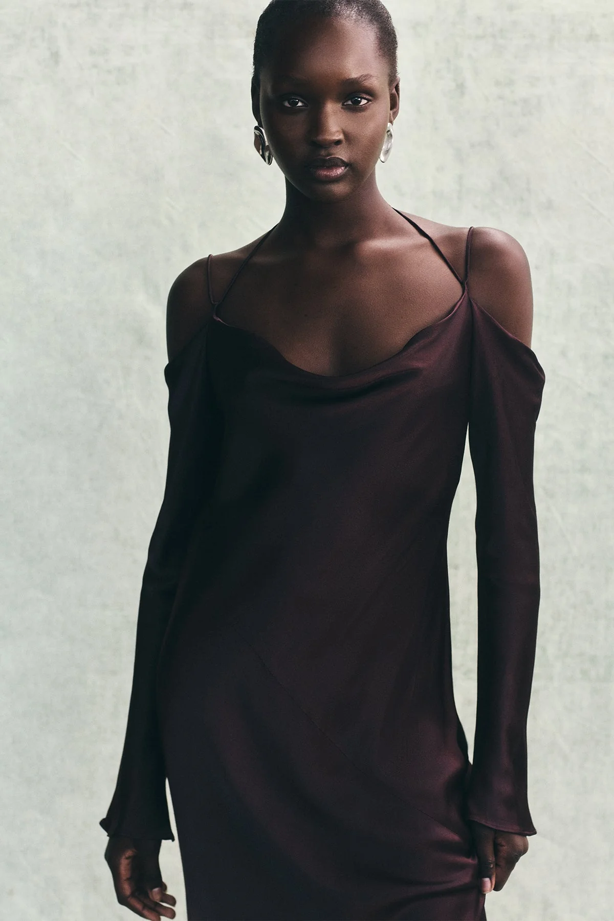 LA LUNE OFF SHOULDER TIE MAXI DRESS - ESPRESSO - Image 6