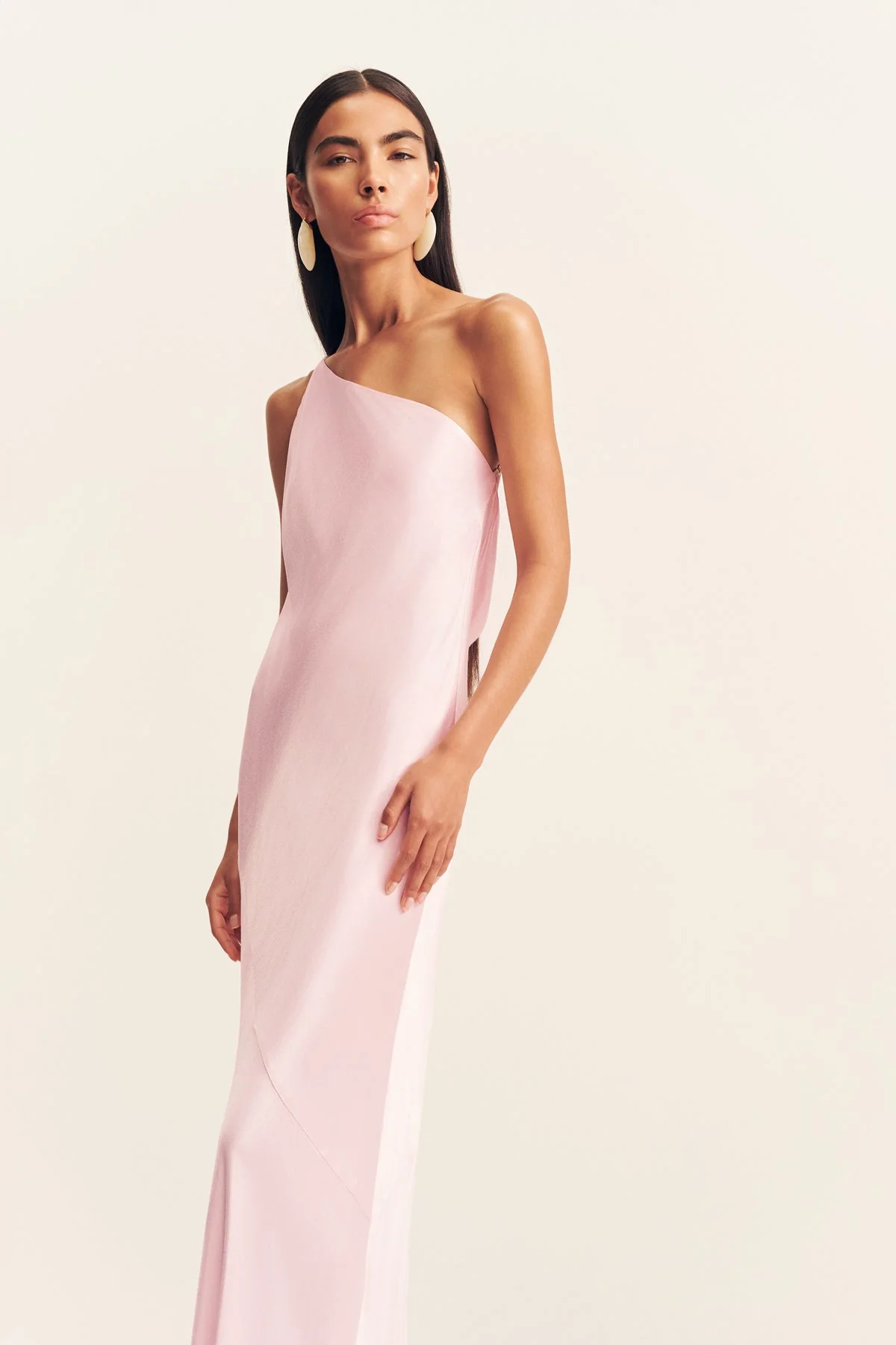 LA LUNE ONE SHOULDER COWL BACK MAXI DRESS - BLOSSOM - Image 2