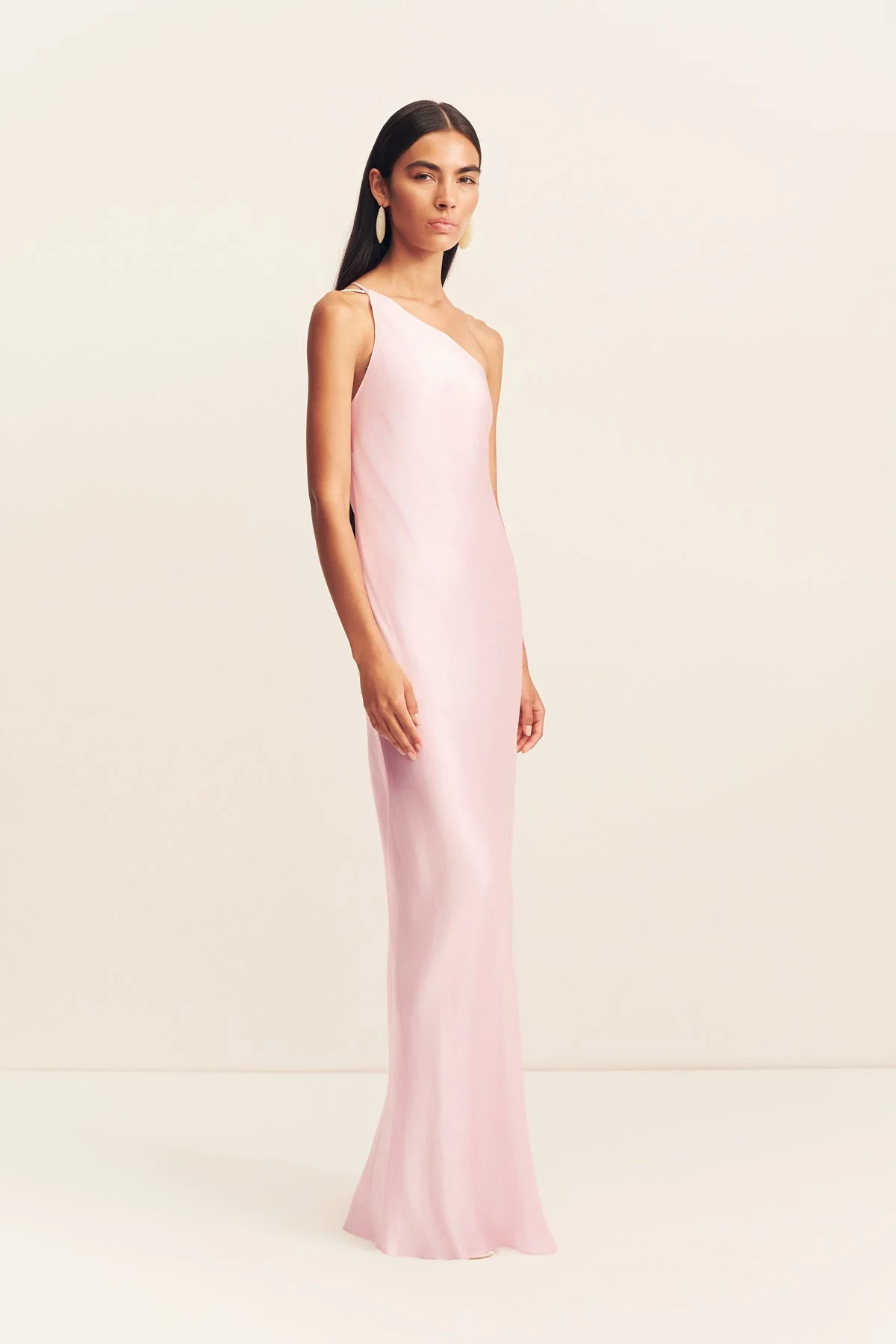 LA LUNE ONE SHOULDER COWL BACK MAXI DRESS - BLOSSOM - Image 3