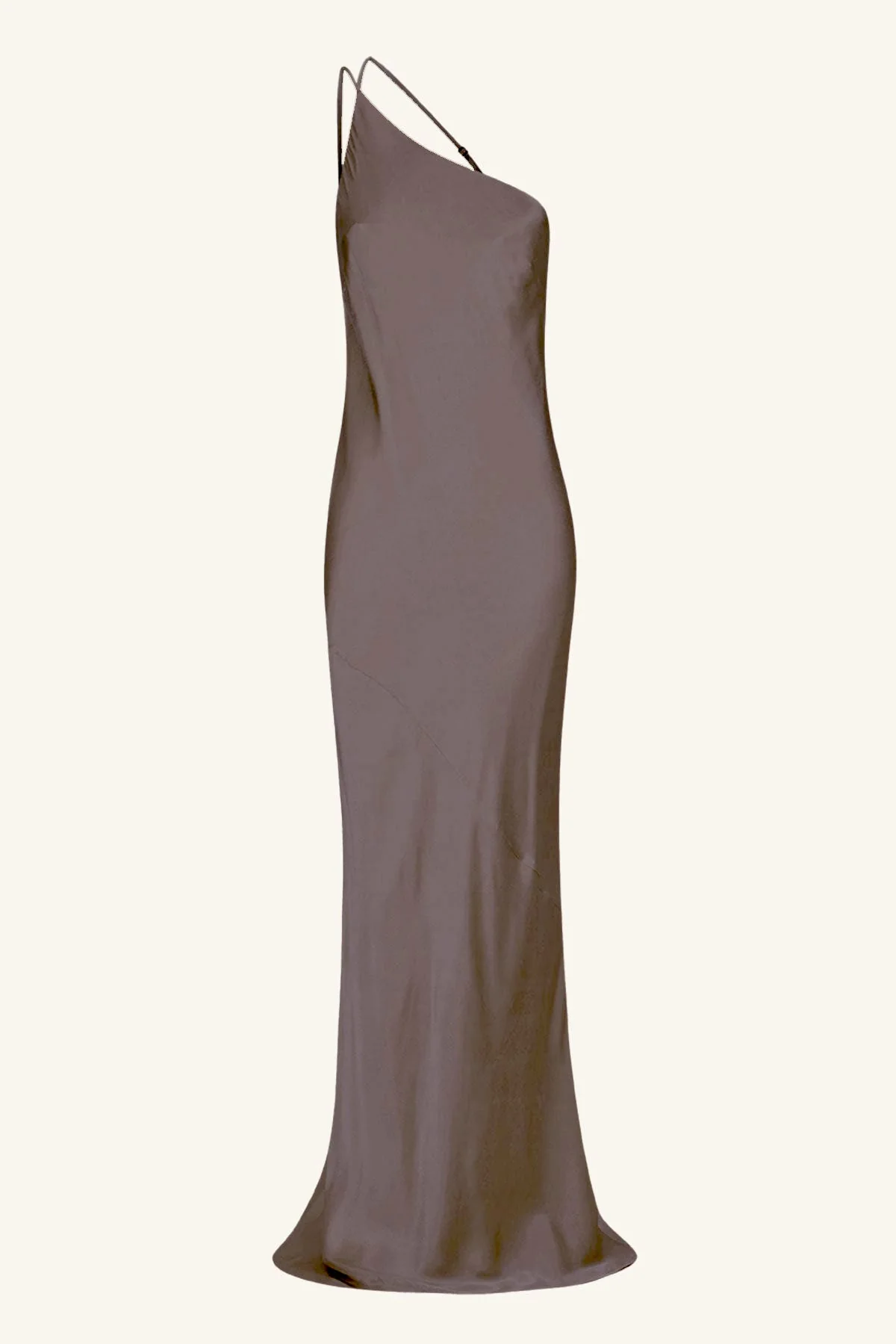 LA LUNE ONE SHOULDER COWL BACK MAXI DRESS - GRAPHITE - Image 6