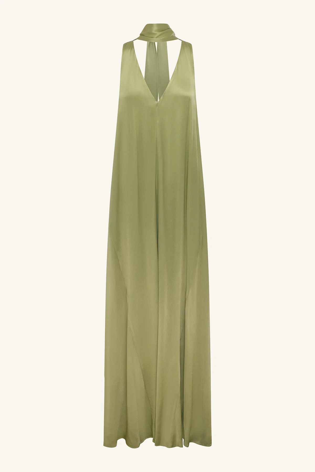 LA LUNE SCARF PANELLED MAXI DRESS - FERN - Image 9