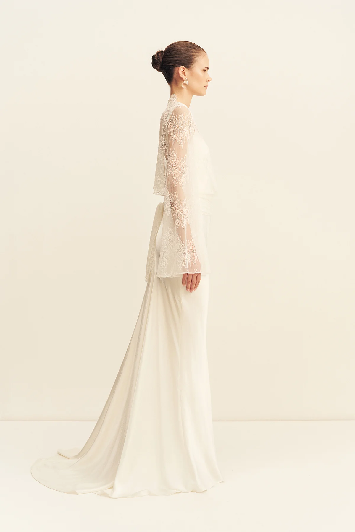 LAMBENT LACE LONG SLEEVE TIE TOP - Image 4
