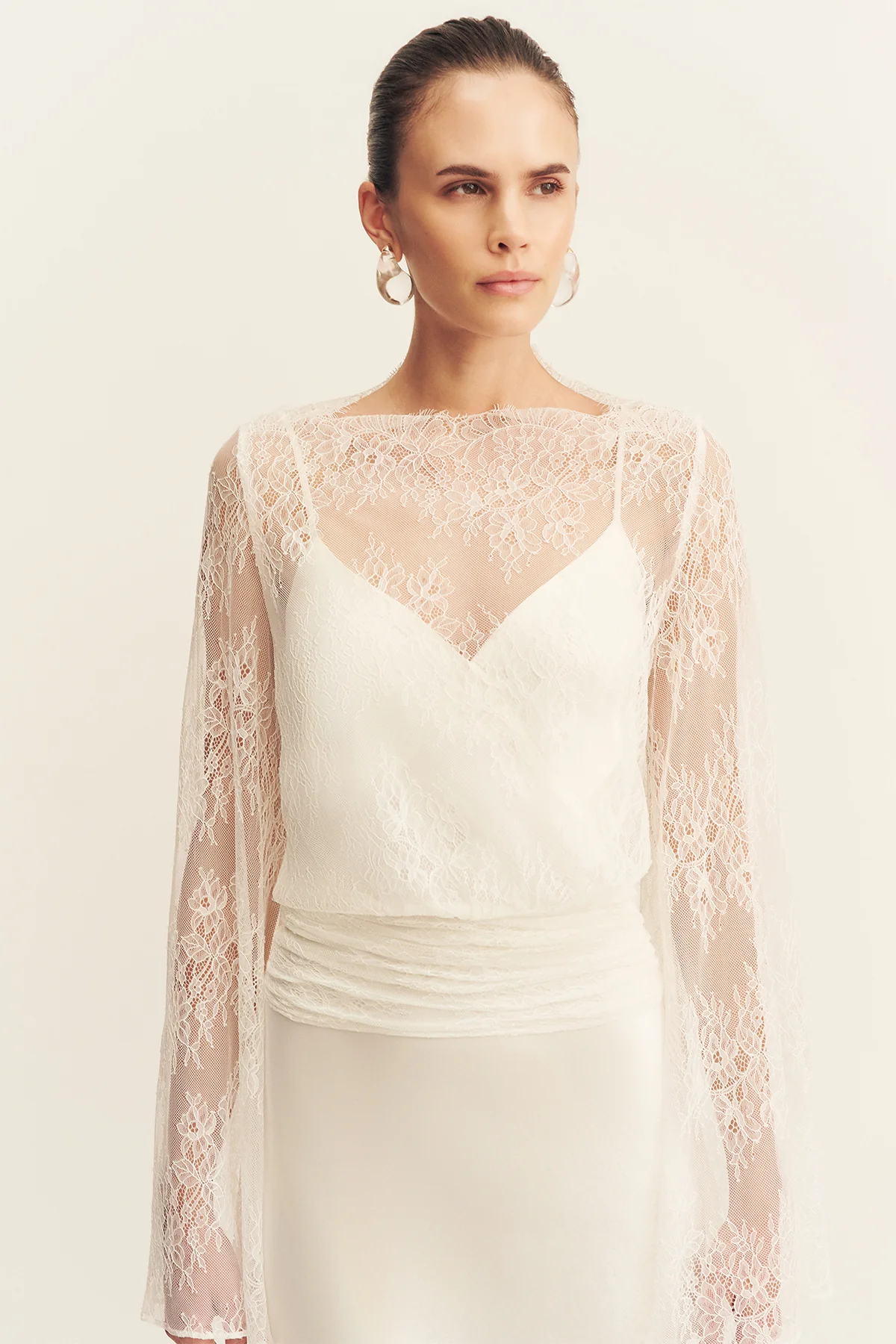LAMBENT LACE LONG SLEEVE TIE TOP - Image 6