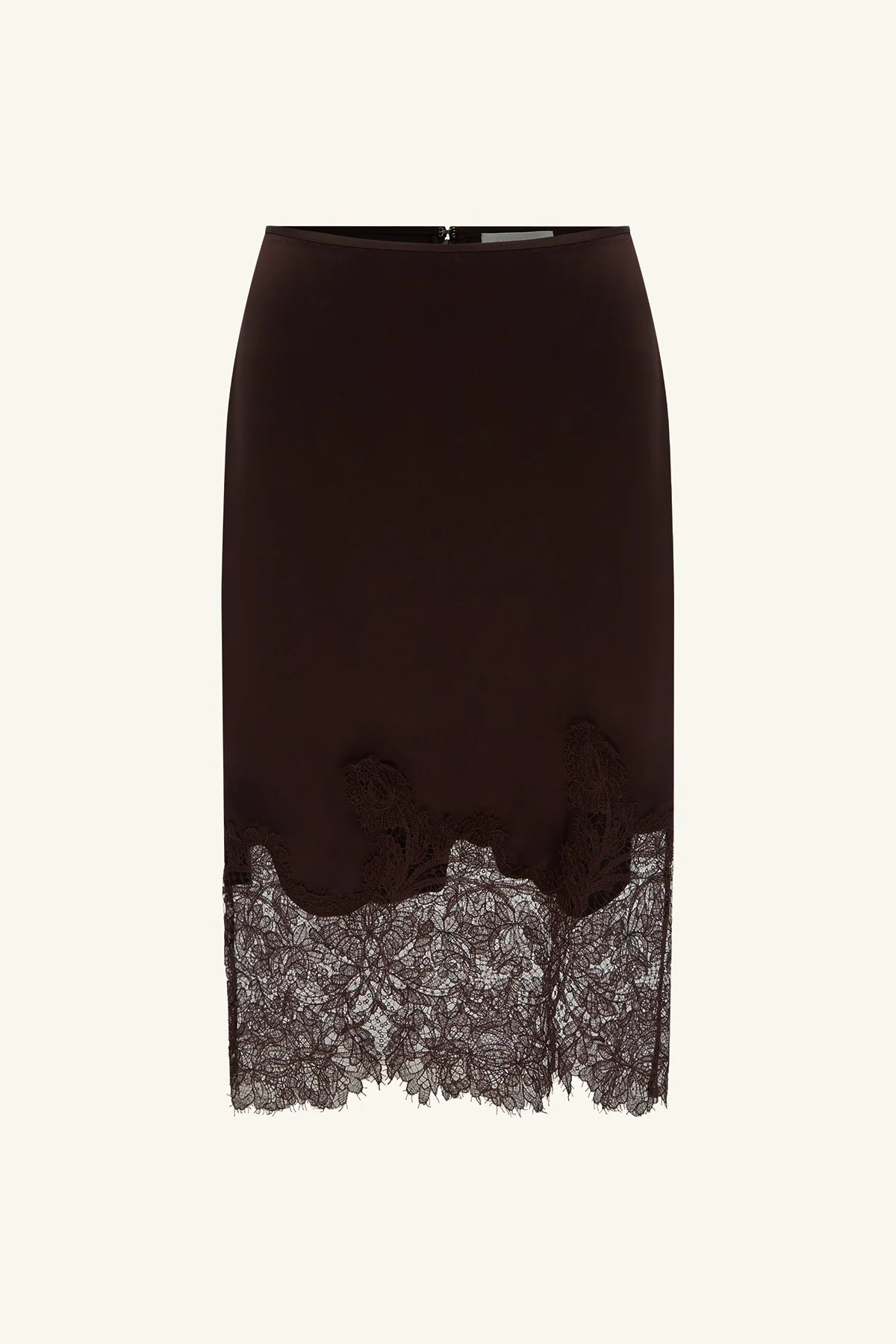 LUCIA LACE KNEE LENGTH SKIRT - ESPRESSO - Image 8