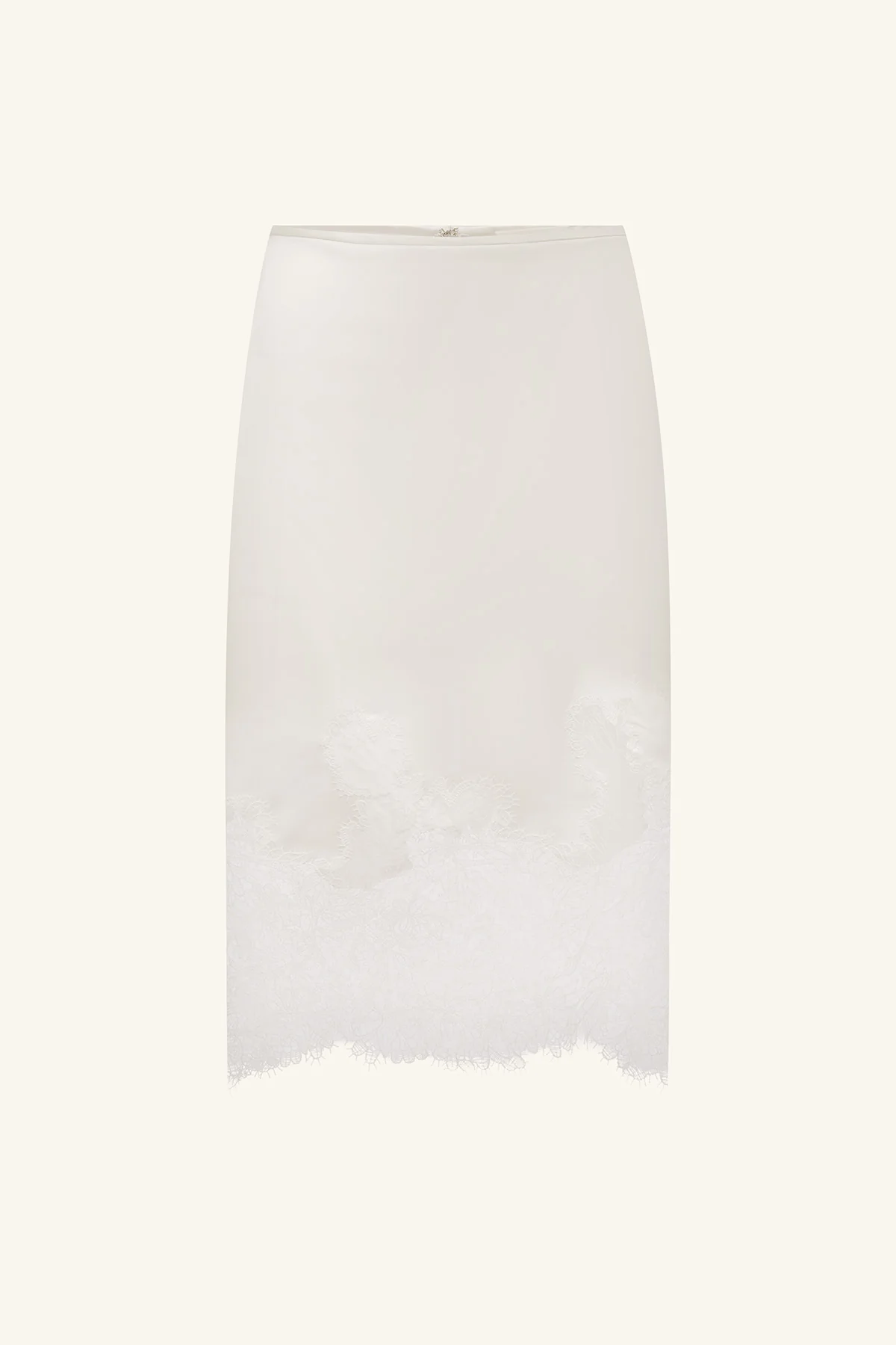LUCIA LACE KNEE LENGTH SKIRT - IVORY - Image 7