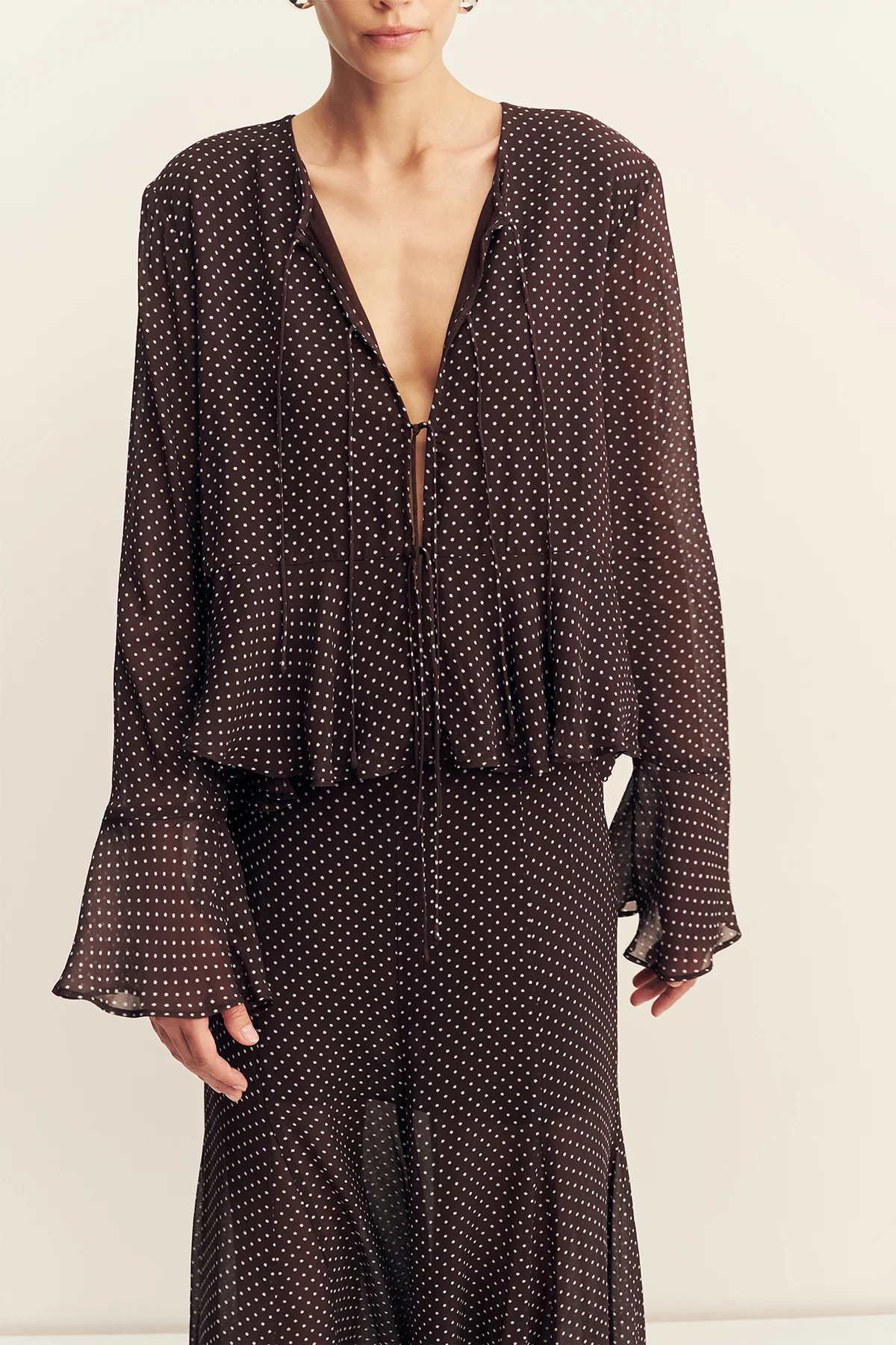 MADDOX LONG SLEEVE RUFFLE TOP - Image 6