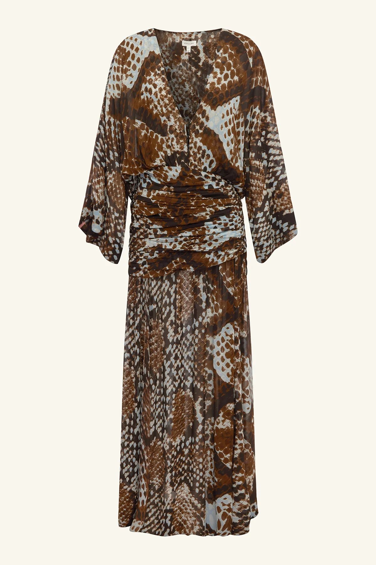 MAIA LONG SLEEVE PLUNGED MAXI DRESS - Image 7